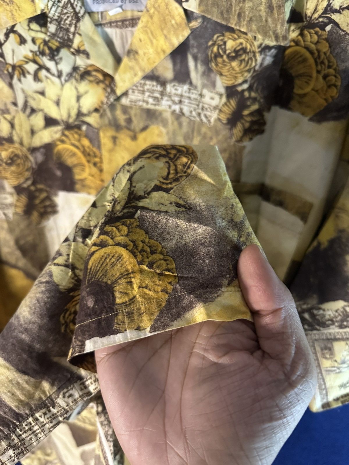 GOA Crazy Rare!!! Vintage 90s Dunlop Safari AOP Shirt GOA style Size US L / EU 52-54 / 3 - 15 Thumbnail