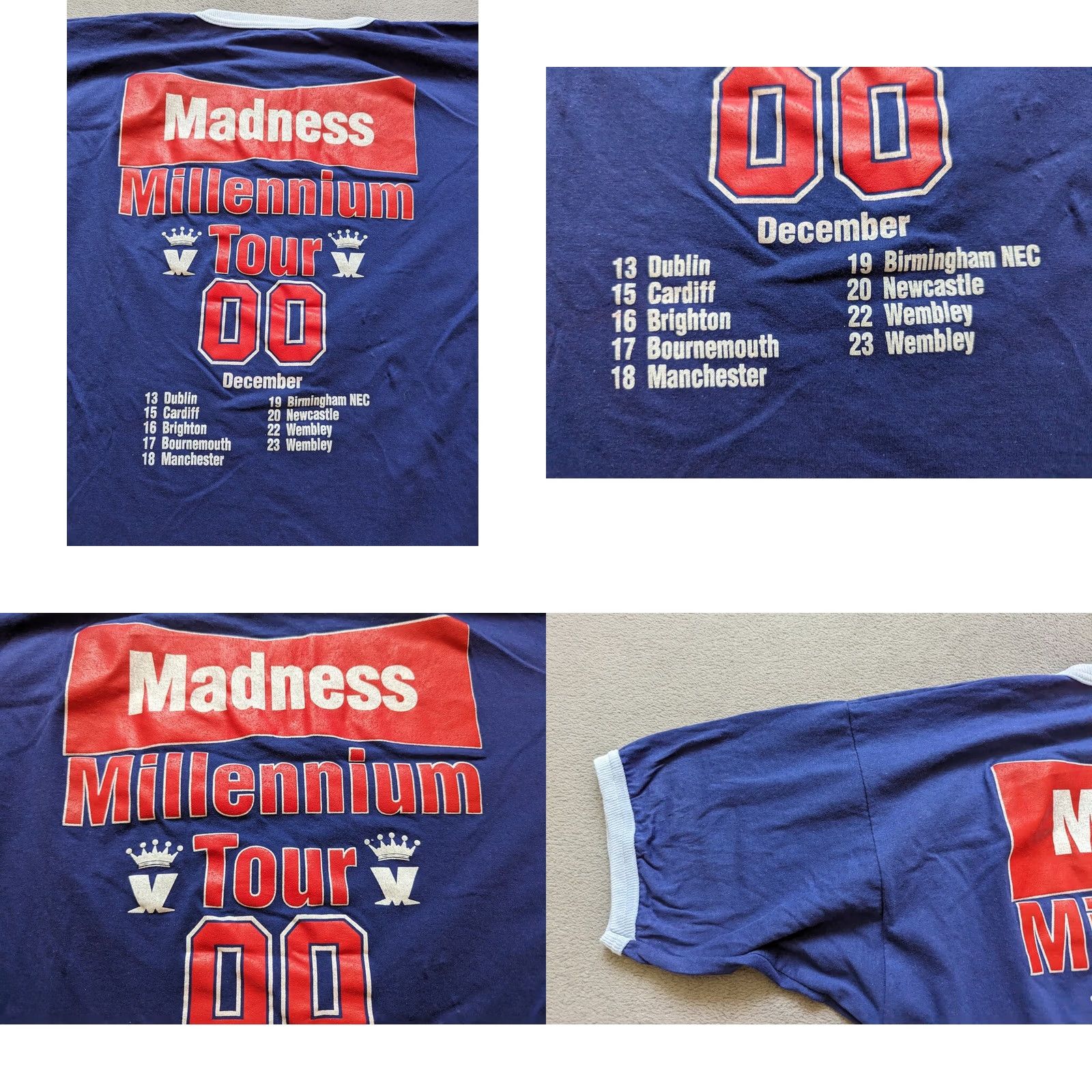 Vintage Madness Millenium Tour 2000 Shirt Mens Size M Blue Size US M / EU 48-50 / 2 - 8 Thumbnail