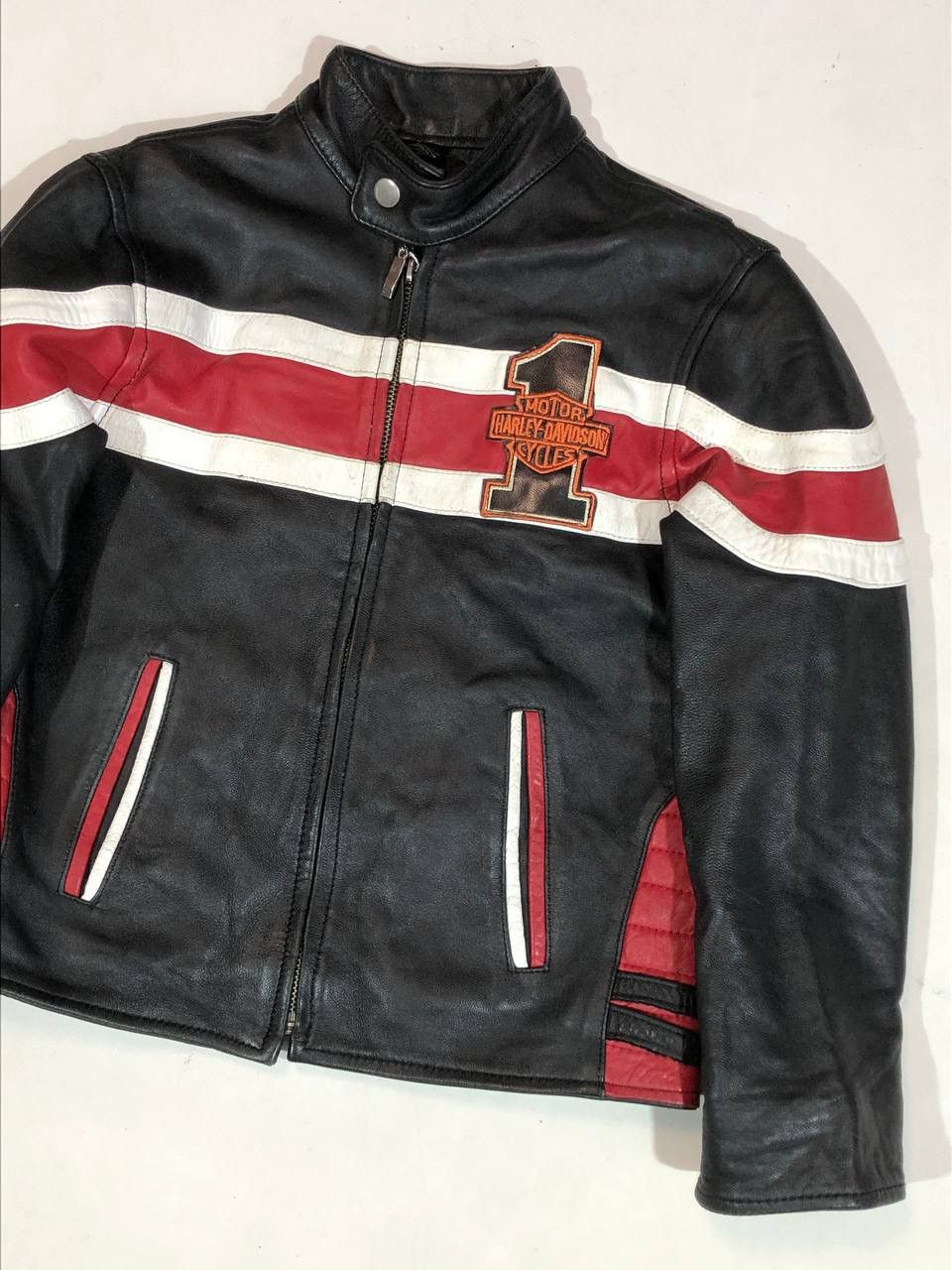 Vintage Harley Davidson Leather Jacket Moto Biker Size US XS / EU 42 / 0 - 5 Thumbnail