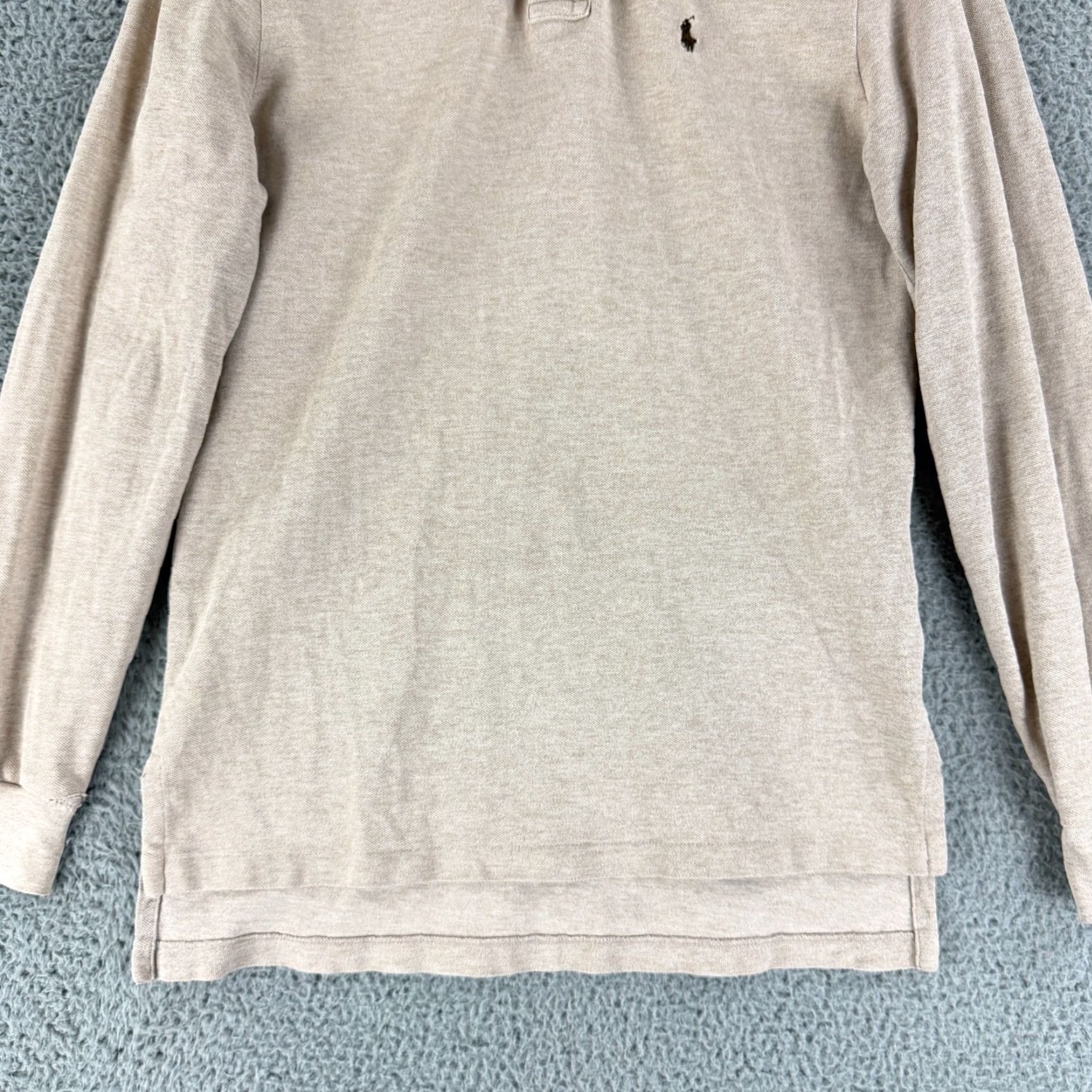 Polo Ralph Lauren Polo Ralph Lauren Polo Shirt Mens Small Beige Long Sleeve 100% Cotton Casual Size US S / EU 44-46 / 1 - 6 Thumbnail