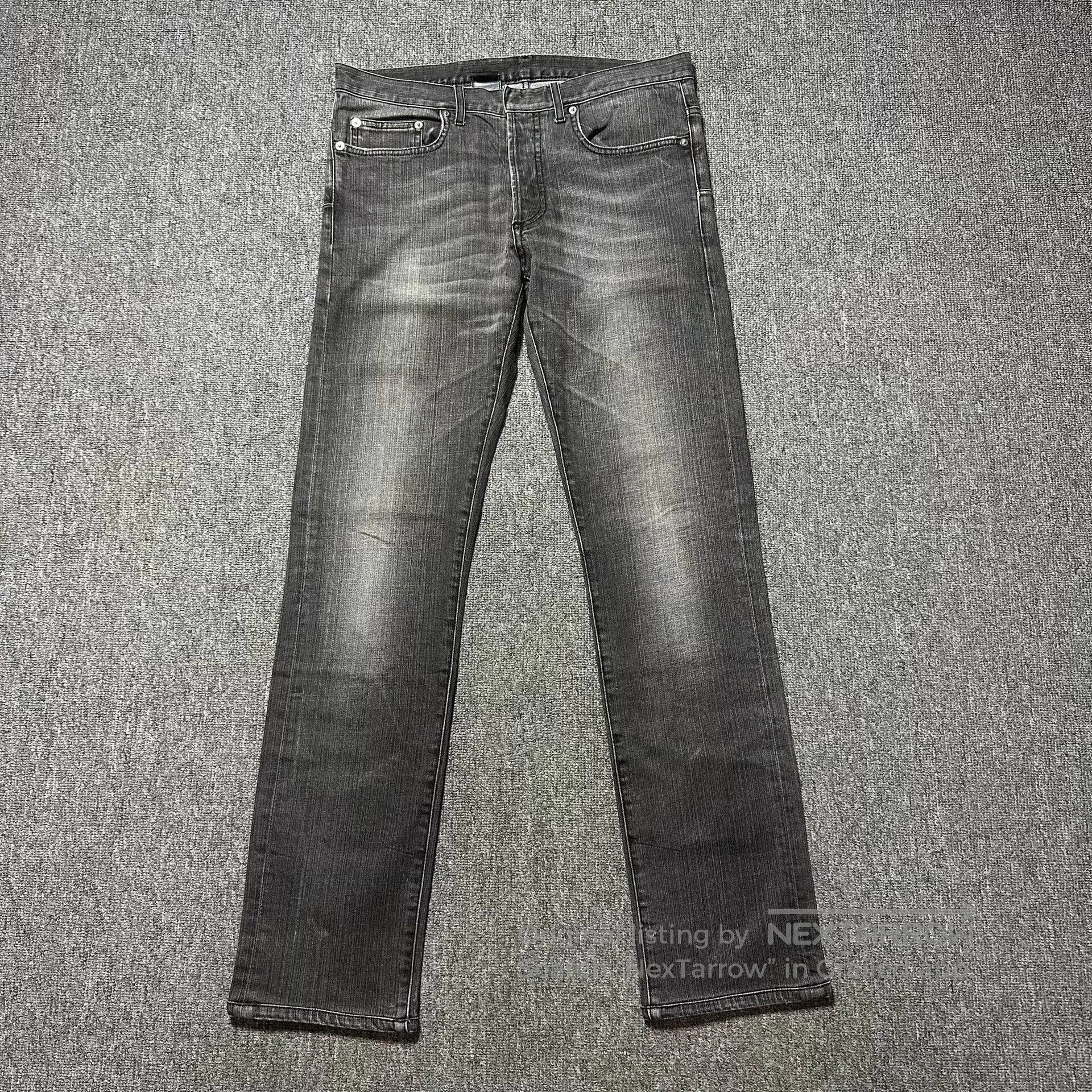 Dior Dior Homme Washed Distressed Charcoal Jeans. Size US 31 - 1 Thumbnail