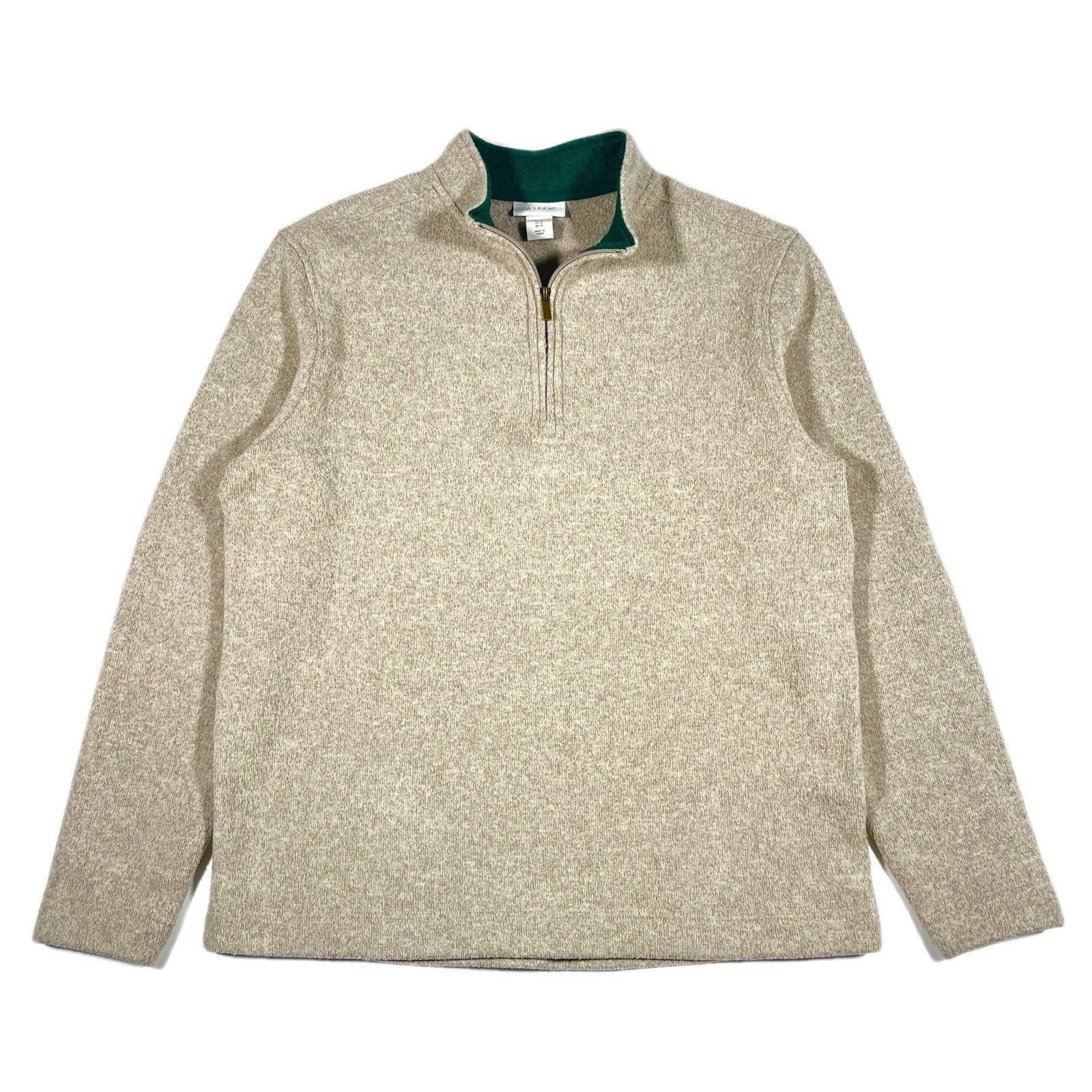 Stussy Aspen 1/4 Zip Sweater Pullover Fall Oatmeal Warm Size XL B6 Size US XL / EU 56 / 4 - 1 Thumbnail