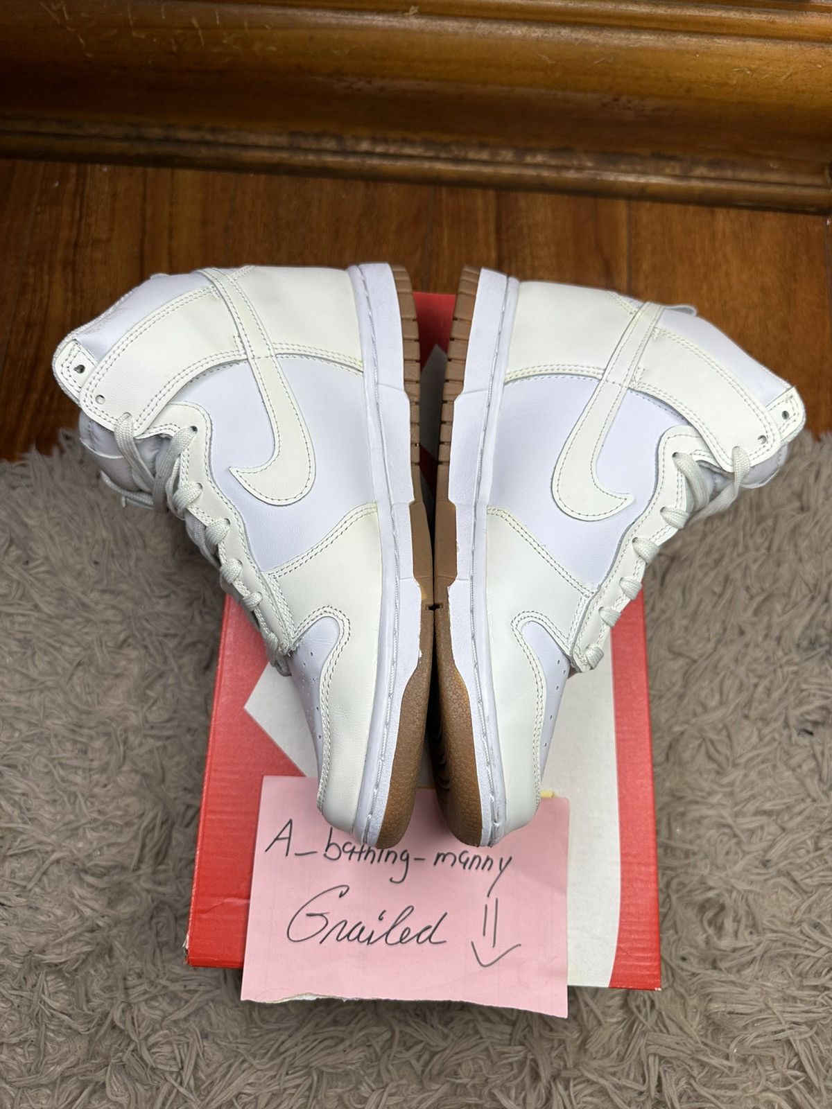 Nike Women’s Nike Dunk High “ Sail Gum” ( size 7 ) Size US 7 / IT 37 - 2 Thumbnail