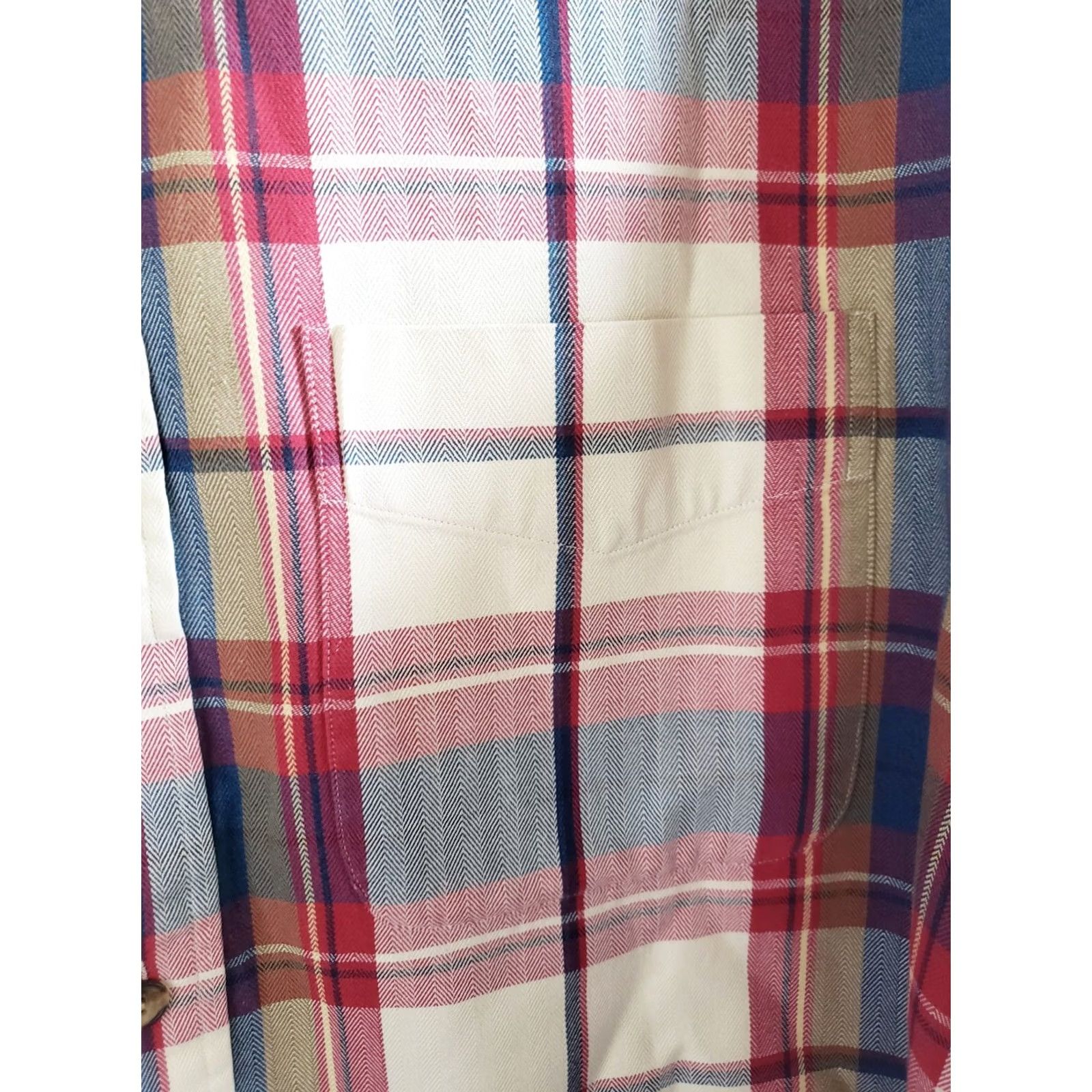 Gant GANT Shirt Mens M Blue Herringbone Harbor Men Plaid Button Red White Size US M / EU 48-50 / 2 - 5 Thumbnail
