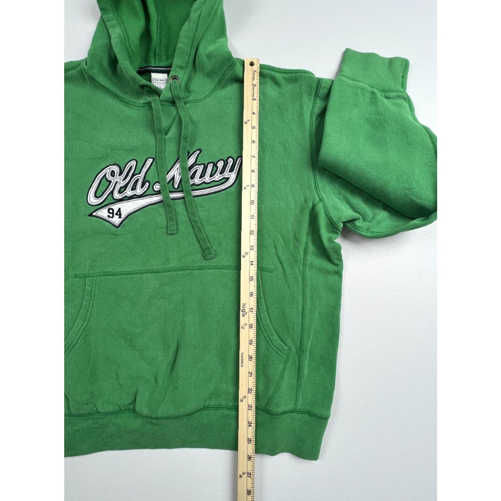 Old Navy Old Navy Hoodie Mens Large Green Fleece Pullover 94 Logo Graphic Print Front Pocket Hooded Sweatshirt L Size US L / EU 52-54 / 3 - 5 Thumbnail
