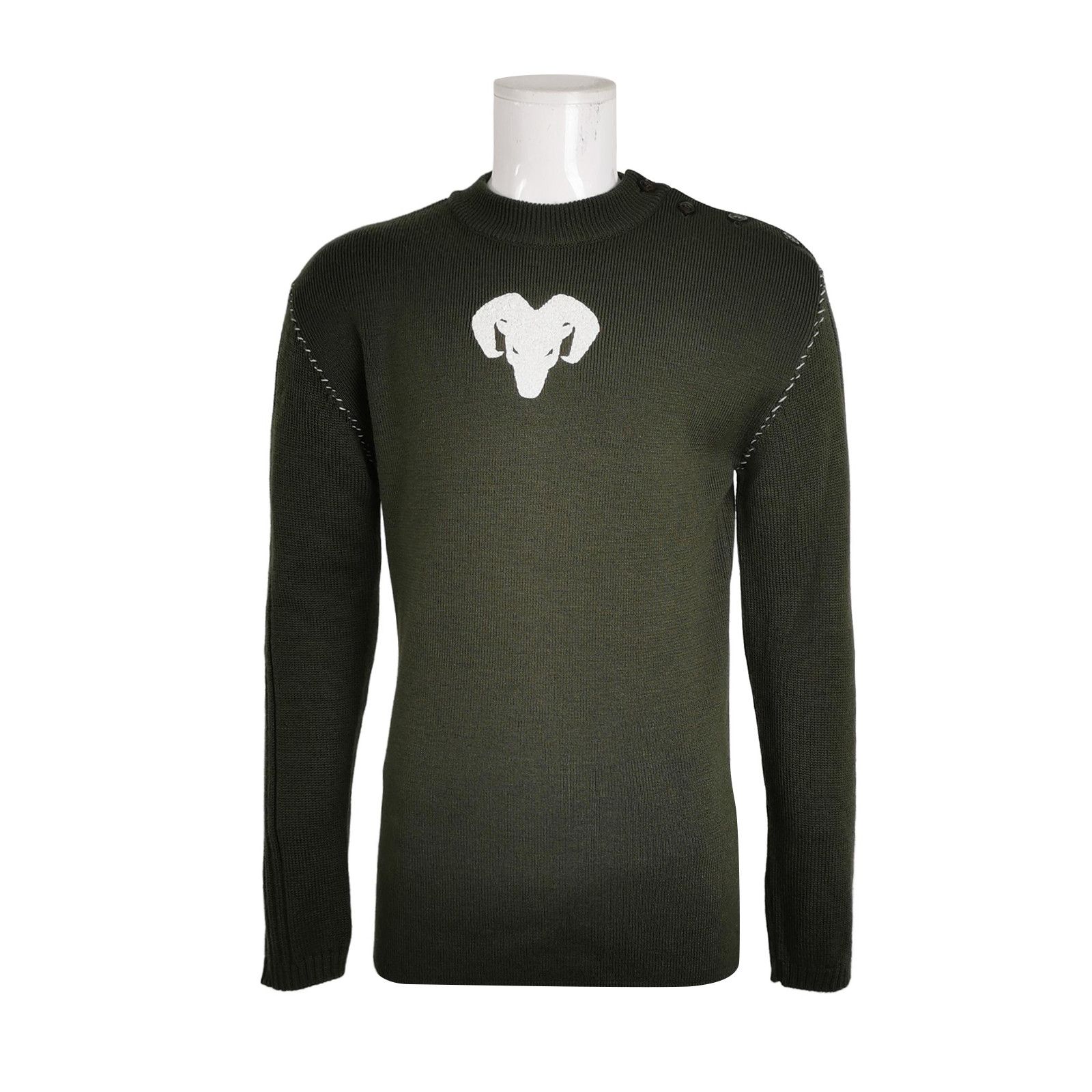 Maison Margiela Maison Margiela Ram Motif Wool Sweater M Size US M / EU 48-50 / 2 - 1 Thumbnail