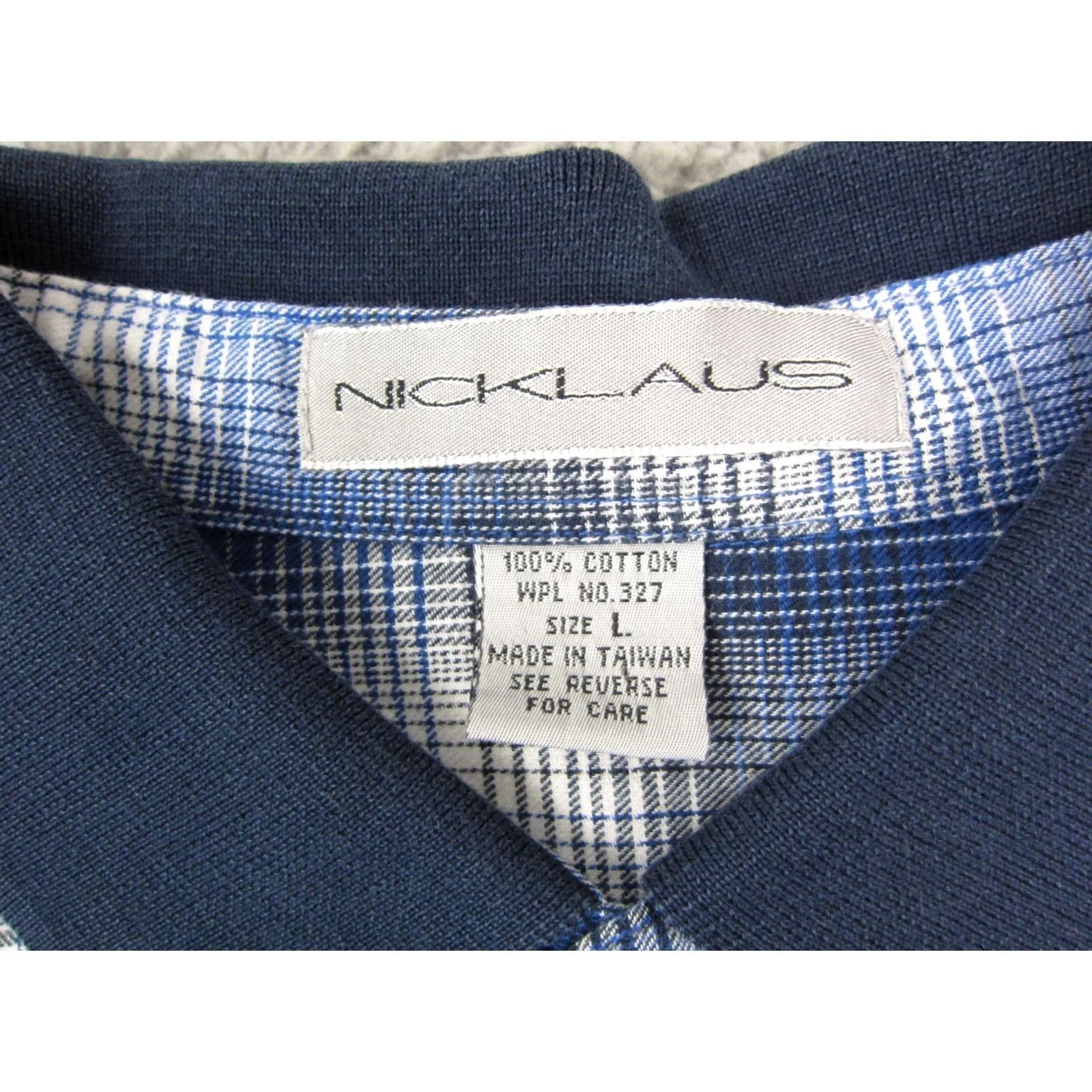 Vintage Vintage Nicklaus Polo Shirt Mens Large Blue Plaid Golf Cotton 90s Shirt Short Sleeve Collared Jersey Modern Classic Fashion Size US L / EU 52-54 / 3 - 4 Thumbnail