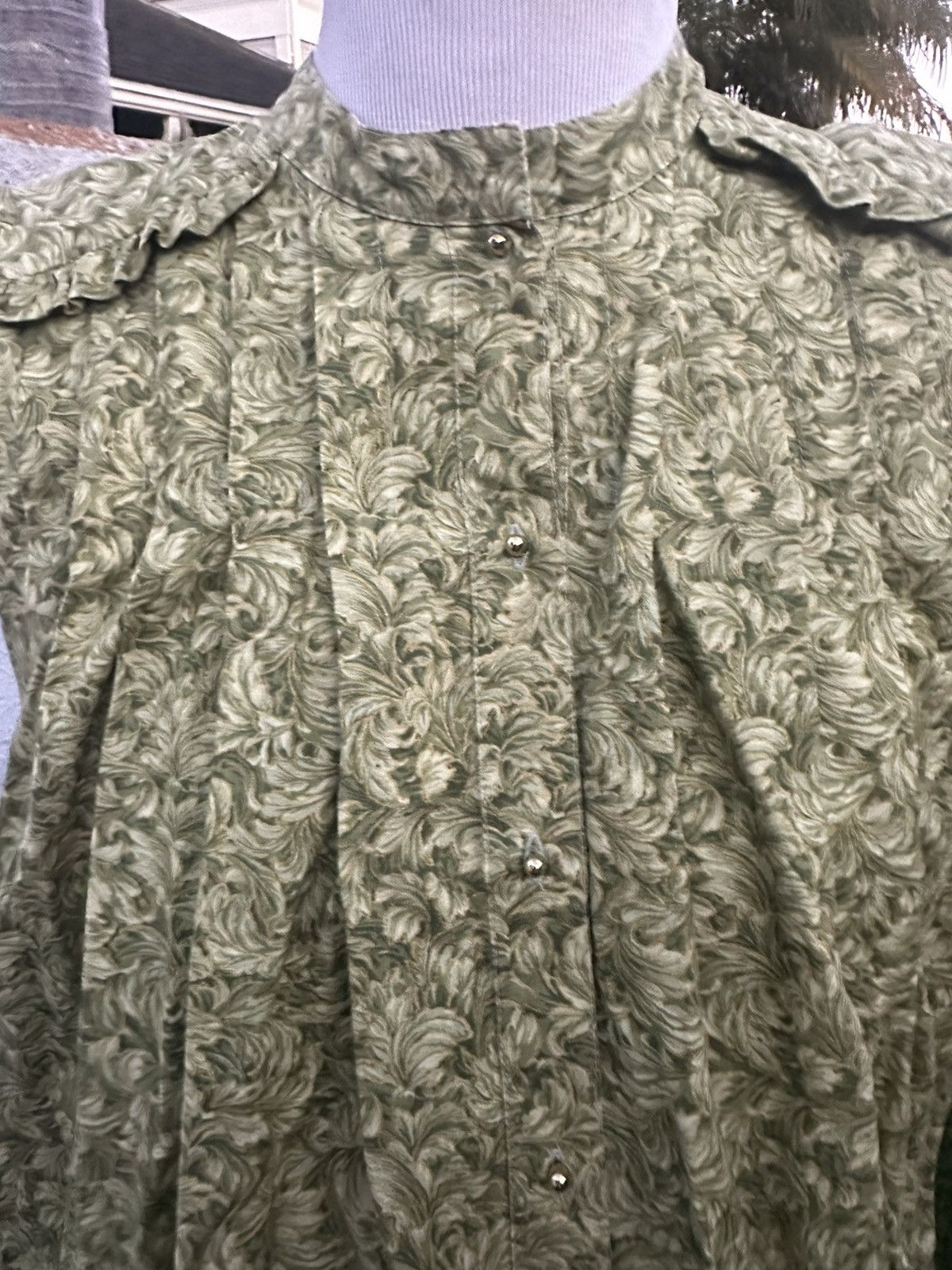 Other Vintage BetE Honolulu Green Hawaiian Dress Floral Women's 6 Size M / US 6-8 / IT 42-44 - 3 Thumbnail