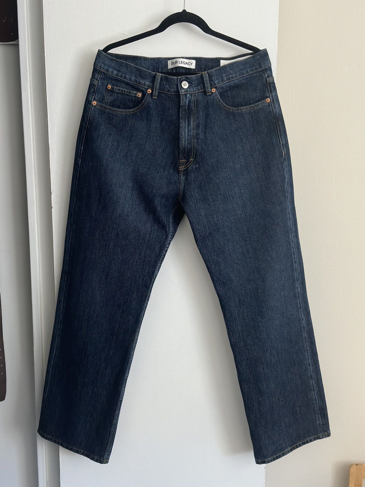 Our Legacy Our Legacy Third Cut Jeans Chain Twill Deep Blue Our Legacy Our Legacy Third Cut Jeans Chain Twill Deep Blue