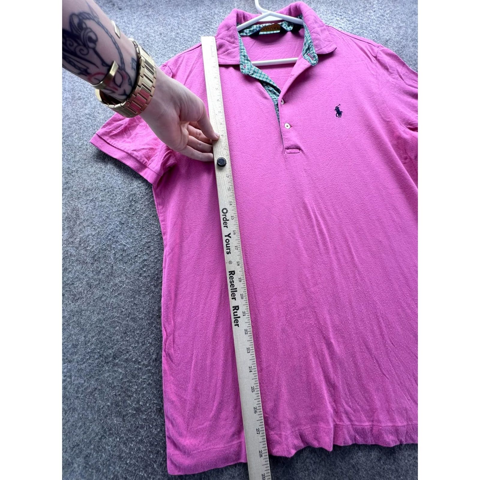 Polo Ralph Lauren Polo Golf Ralph Lauren Polo Shirt Men Medium Pink ProGolf Casual Vintage Lined Size US M / EU 48-50 / 2 - 2 Thumbnail