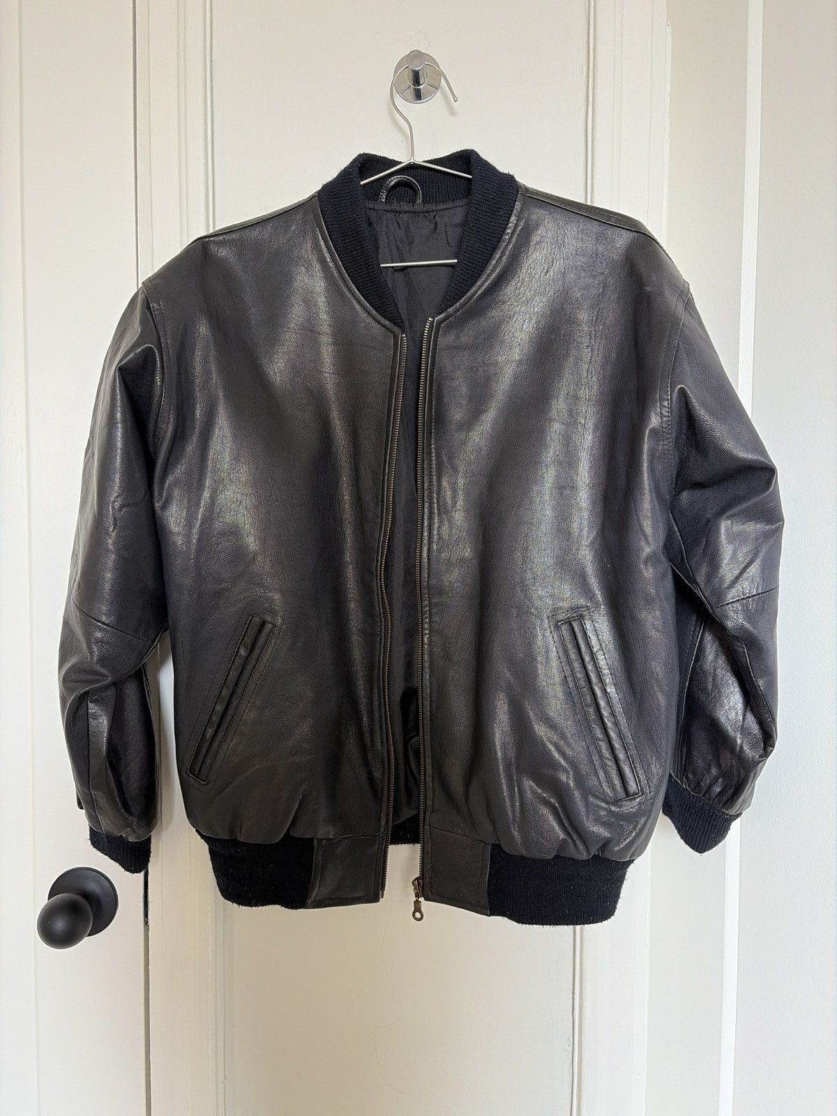 Vintage Leather Bomber Jacket Size US S / EU 44-46 / 1 - 3 Thumbnail