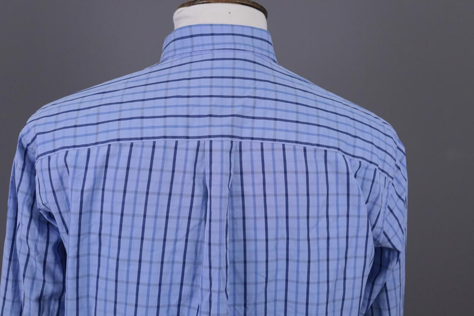 Designer Burberry London Blue Check Button Down Shirt Size L Size US L / EU 52-54 / 3 - 10 Thumbnail