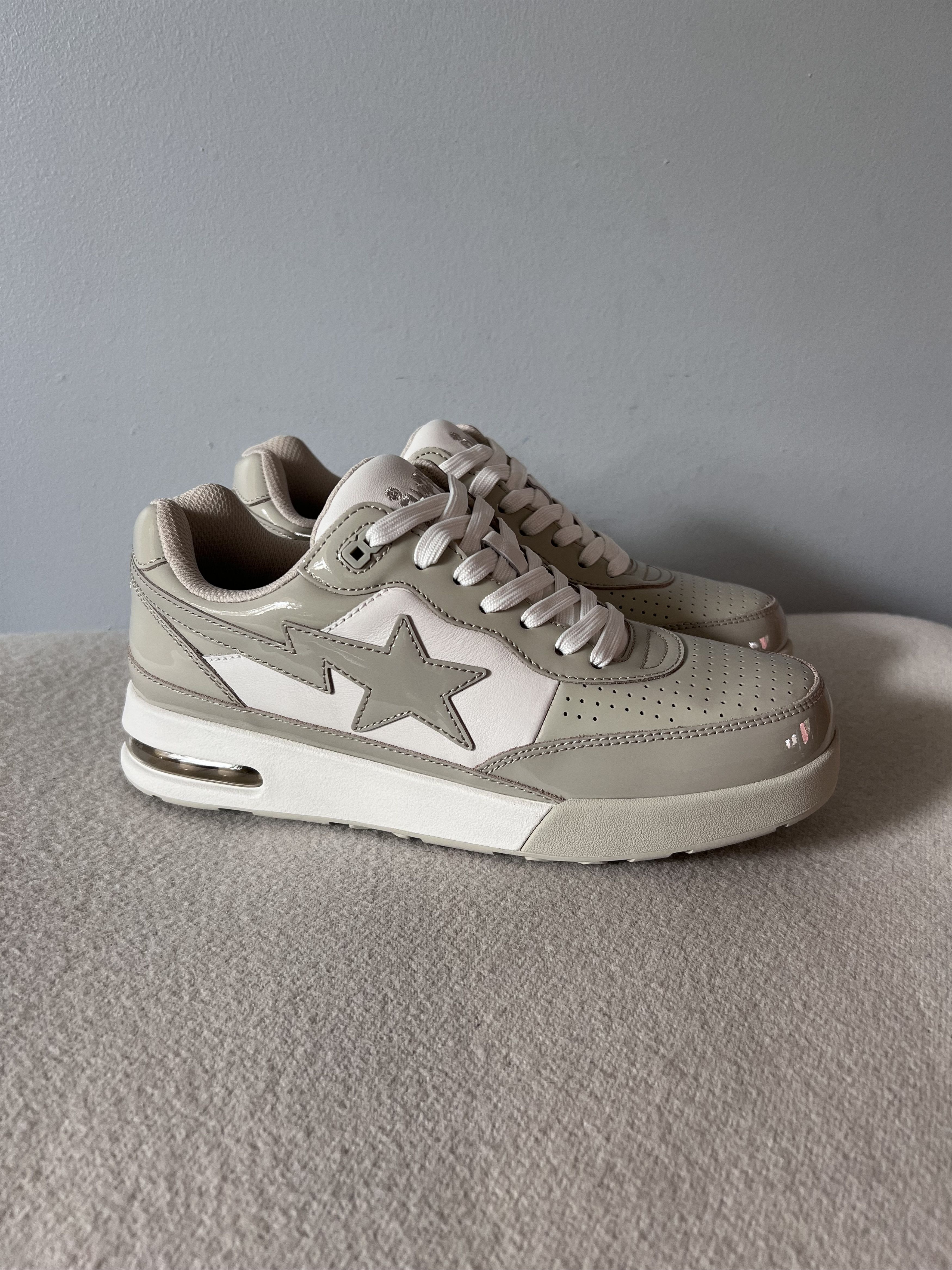 Bape Bape Road Sta Sneakers in Beige Patent Leather Size US 8.5 / EU 41-42 - 1 Thumbnail