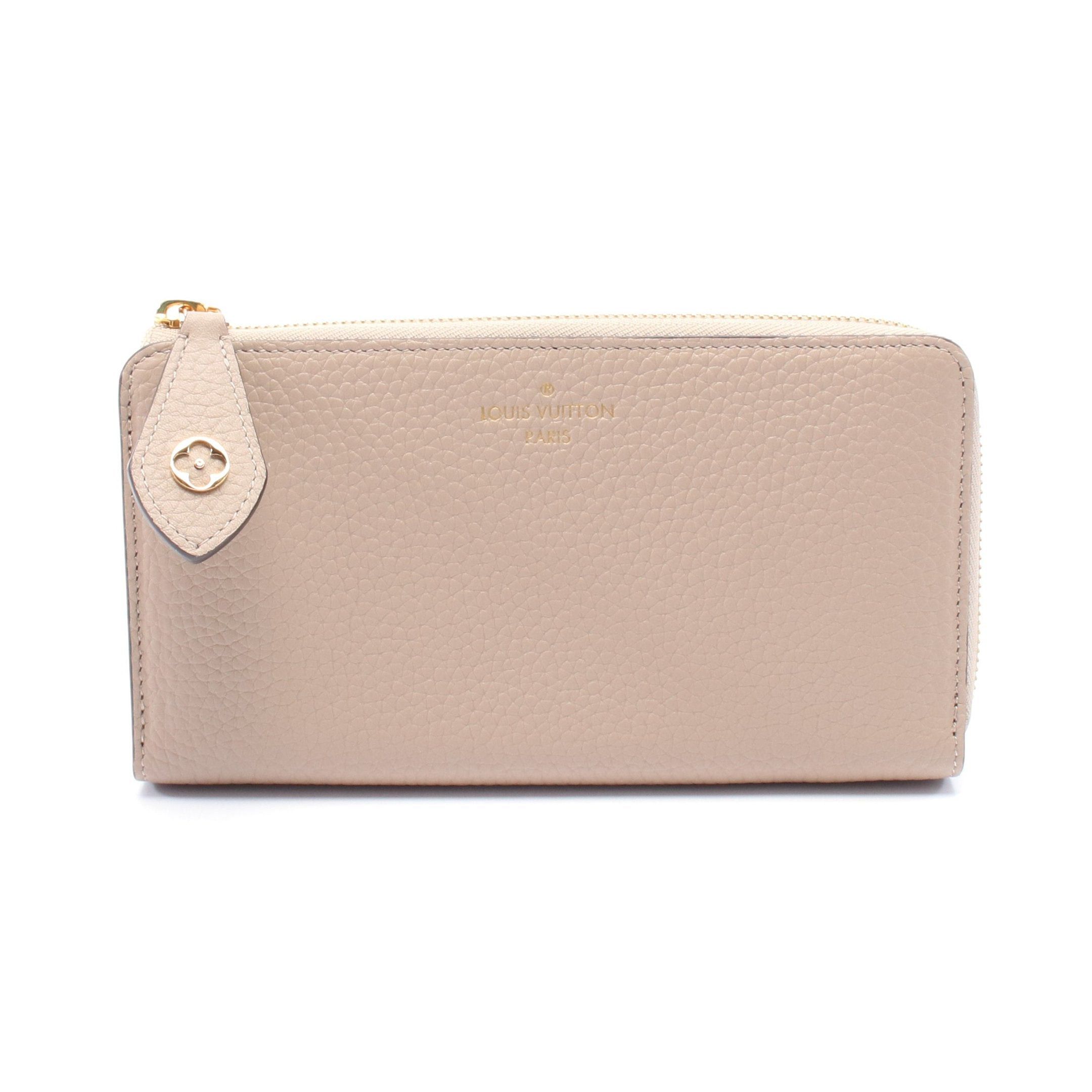 Louis Vuitton Louis Vuitton Portefeuil Comet Carré L-Shaped Zipper Long Wallet Taurillon Leather Gray Beige Size ONE SIZE - 1 Thumbnail