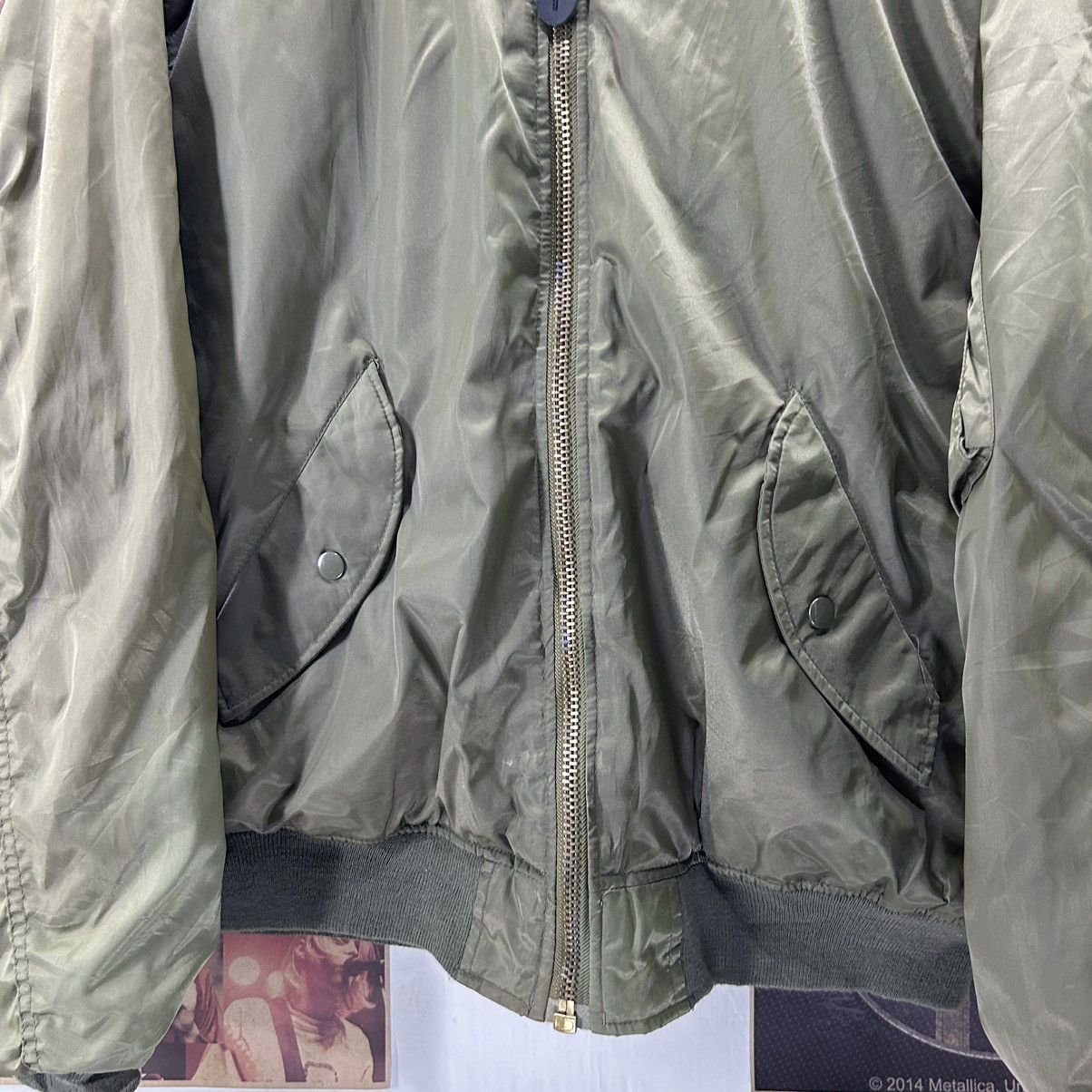 Vintage Vintage Military Style Bomber Jacket Army Green Size US XL / EU 56 / 4 - 3 Thumbnail