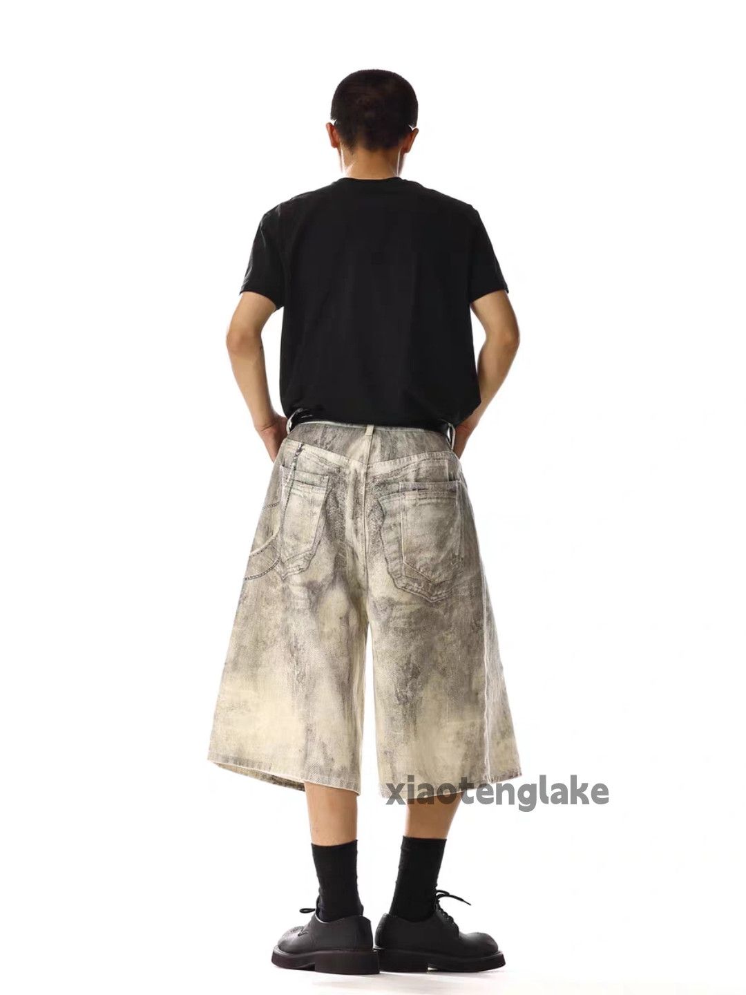 Designer × Japanese Brand × Vintage Unisex utility loose baggy hiphop stain paint punk shorts Size US 34 / EU 50 - 2 Thumbnail