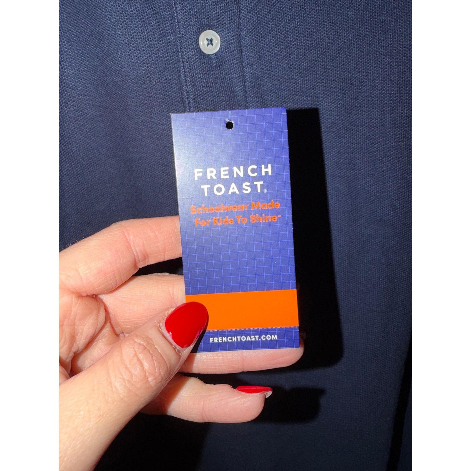 Other French Toast Navy Long Sleeve Uniform Co-Ed Pique Solo Shirt Size US XL / EU 56 / 4 - 3 Thumbnail