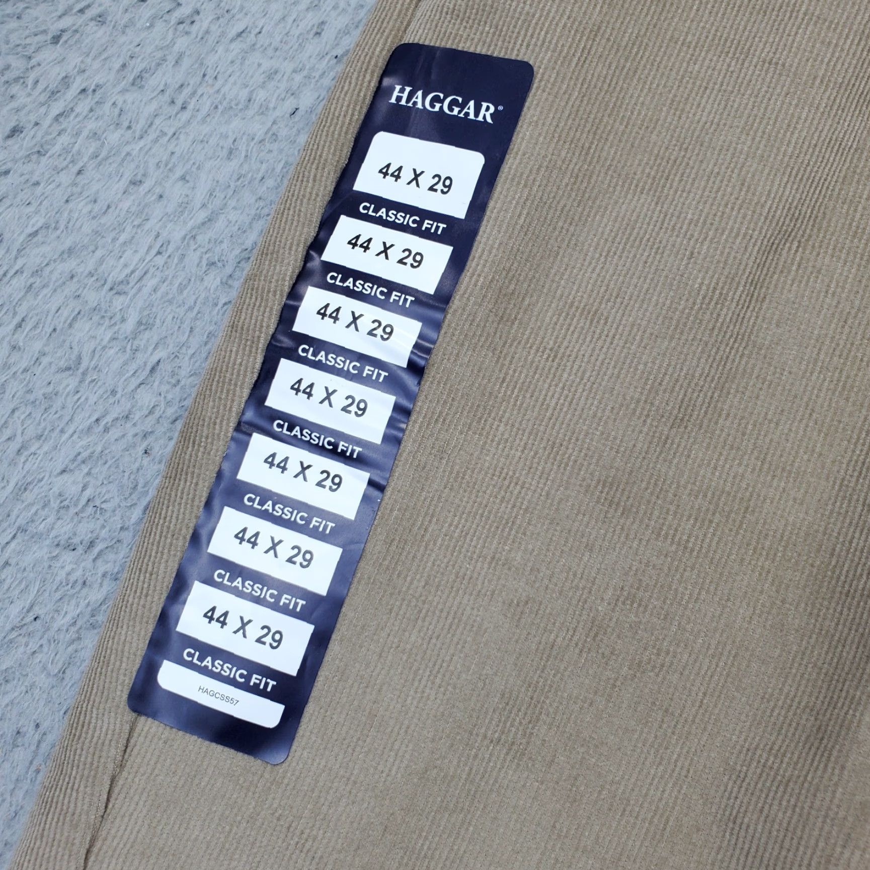 Haggar Haggar Mens Corduroy Pants Tan 44 Classic Premium Stretch Waist Straight NWT Size 44 Mens Size US 44 / EU 60 - 6 Thumbnail