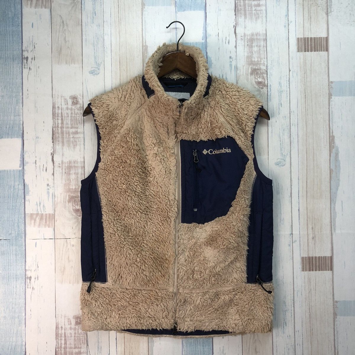 Columbia × Vintage Vintage Columbia Deep Pile Fleece Sleeveless Jacket Size US S / EU 44-46 / 1 - 1 Thumbnail