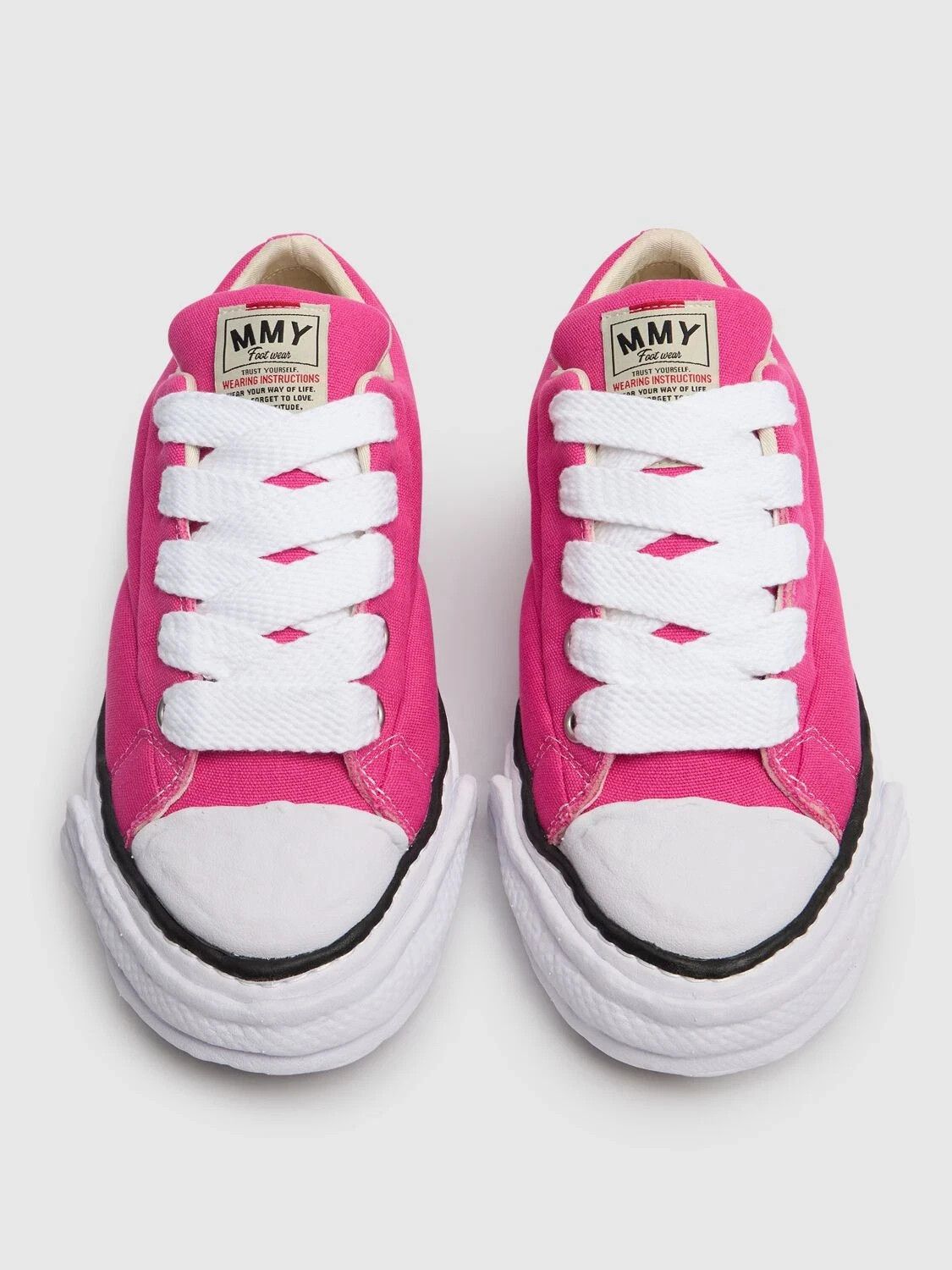 Mihara Yasuhiro Peterson Pink Canvas Sneakers New