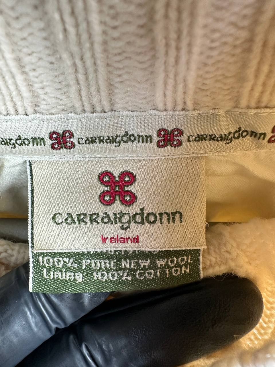 Carraig Donn Carraig Donn Aran Wool Lined Cardig Made in Ireland Cream S Size S / US 4 / IT 40 - 12 Thumbnail