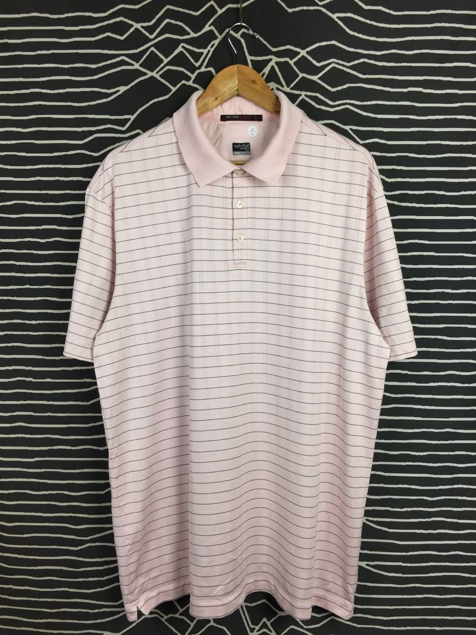 Nike × Tiger Woods Vtg Nike Tiger Woods Collection Striped Golf FITDRY Polo Tee Size US XL / EU 56 / 4 - 1 Thumbnail