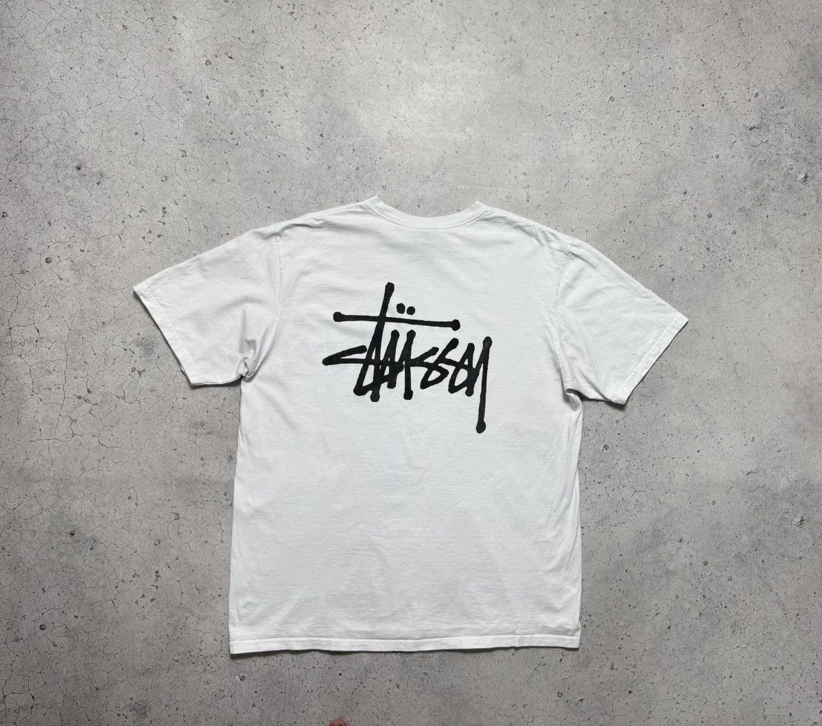 Stussy Stussy Vintage White Big Logo T-Shirt Hype Skategang Size US L / EU 52-54 / 3 - 1 Thumbnail