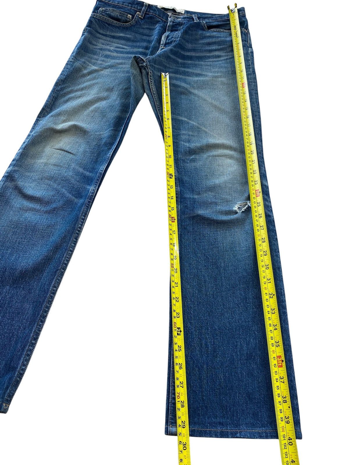 Golden Goose Golden Goose Faded Blue Wash Whiskered Straight Leg Jeans Size US 32 / EU 48 - 8 Thumbnail