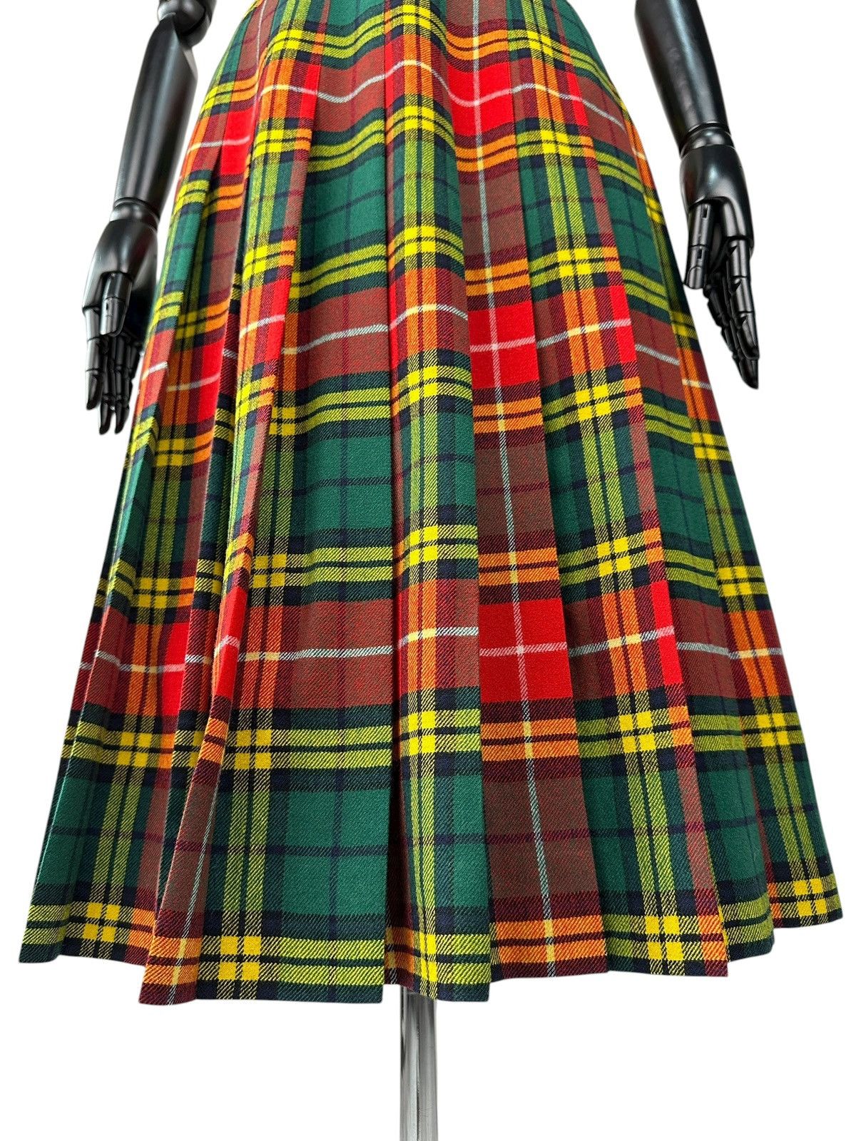 Burberry 90s BURBERRYS 100% Wool Plaid Pleated Long Skirt Multicolor Size 32" / US 10 / IT 46 - 5 Thumbnail
