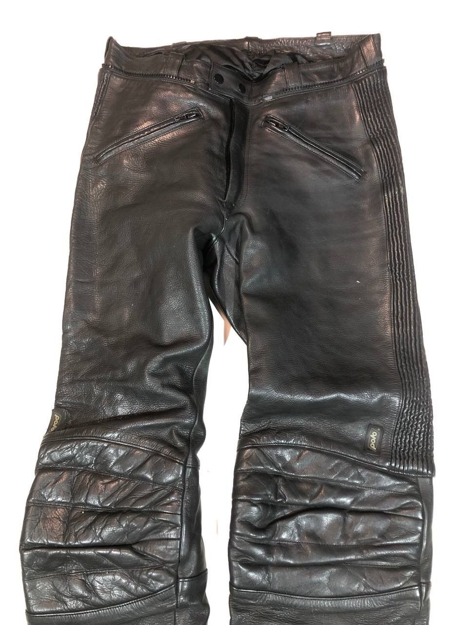 Genuine Leather Polo Racing Moto Leather Pants Black Size US 32 / EU 48 - 2 Thumbnail