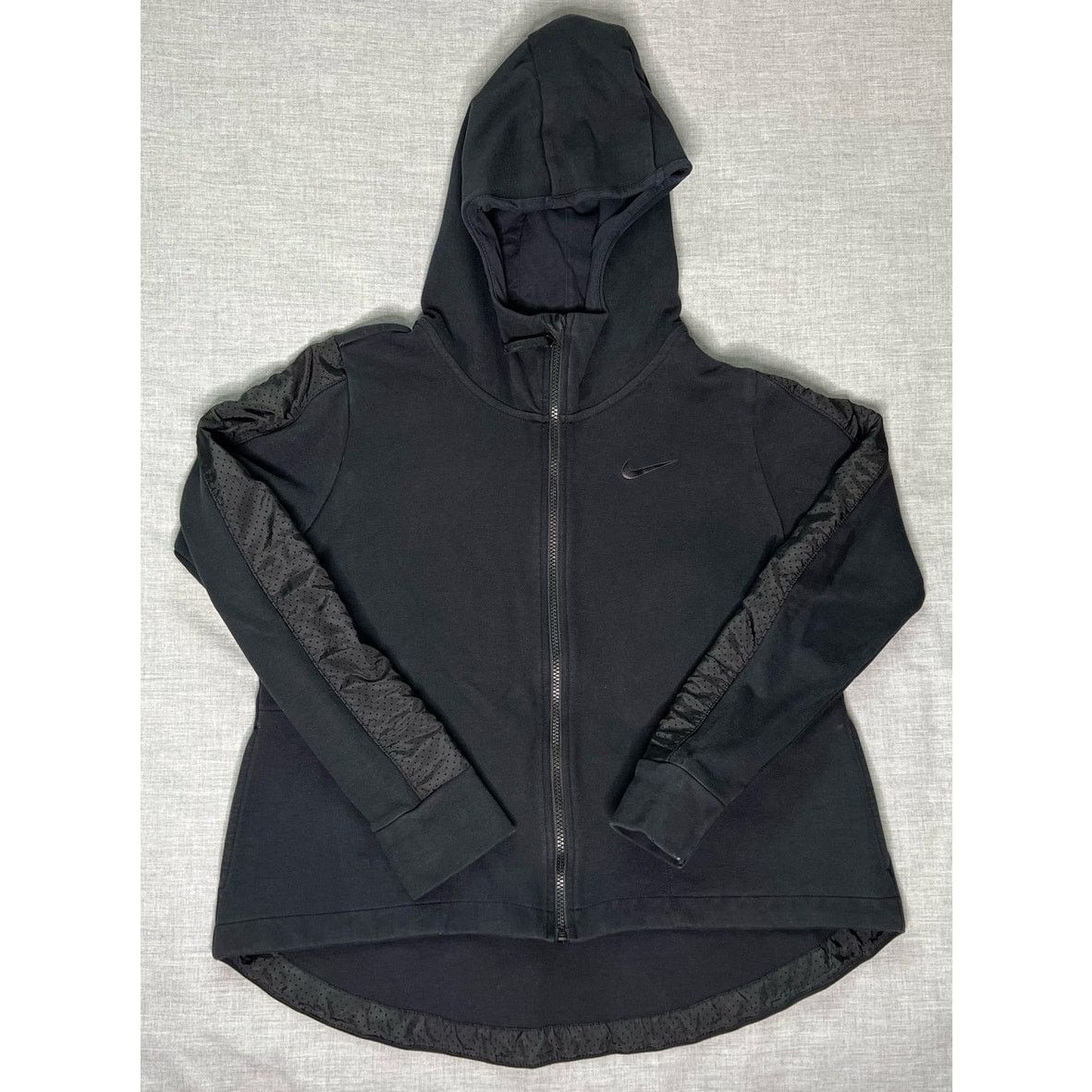 Nike Nike Mesh Sleeve Full Zip Hoodie Sweatshirt Medium Size US M / EU 48-50 / 2 - 1 Thumbnail