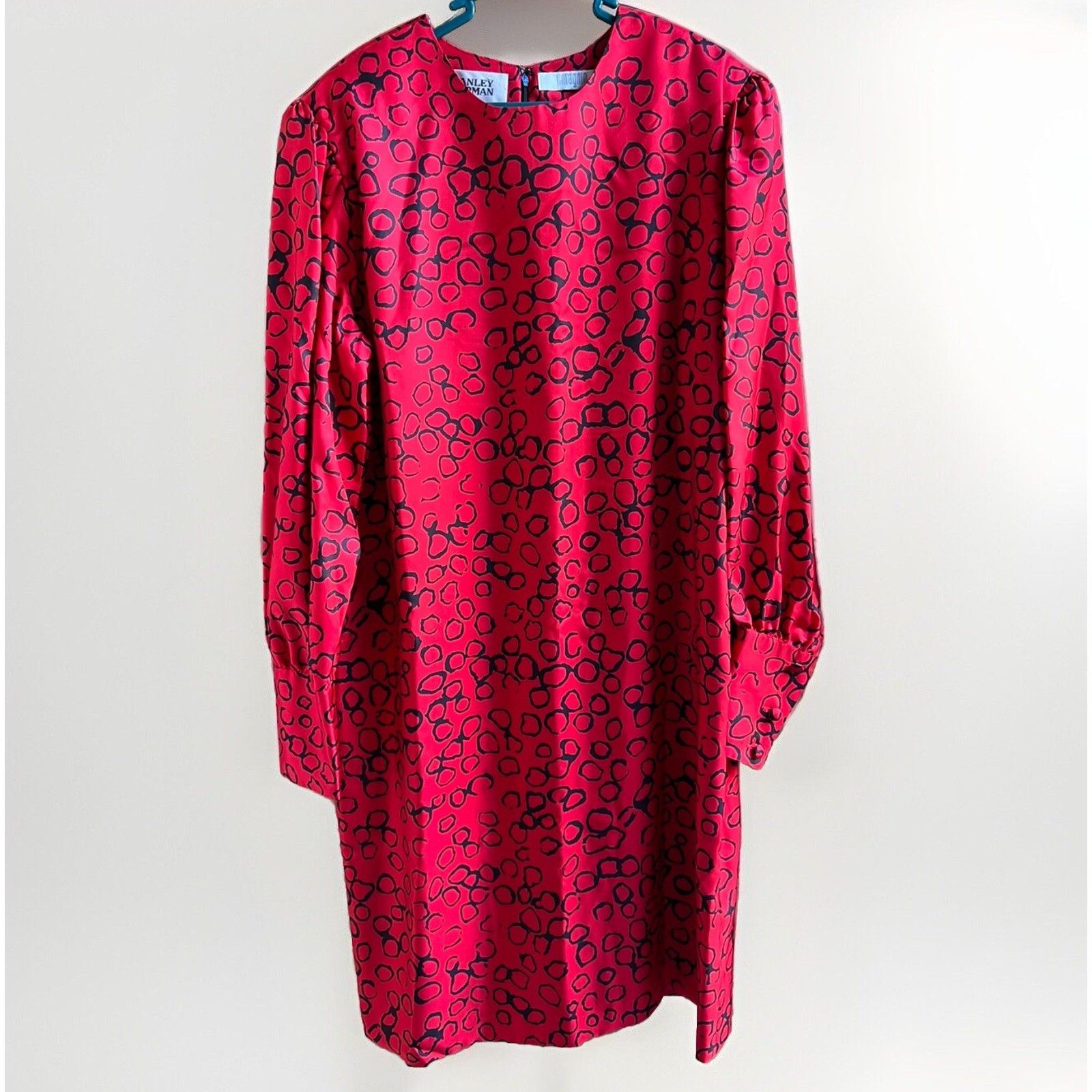 I. Magnin NWT 70s I Magnin Stanley Sherman Silk (18) Dress Vintage Size XXL / US 16-18 / IT 52-54 - 1 Thumbnail