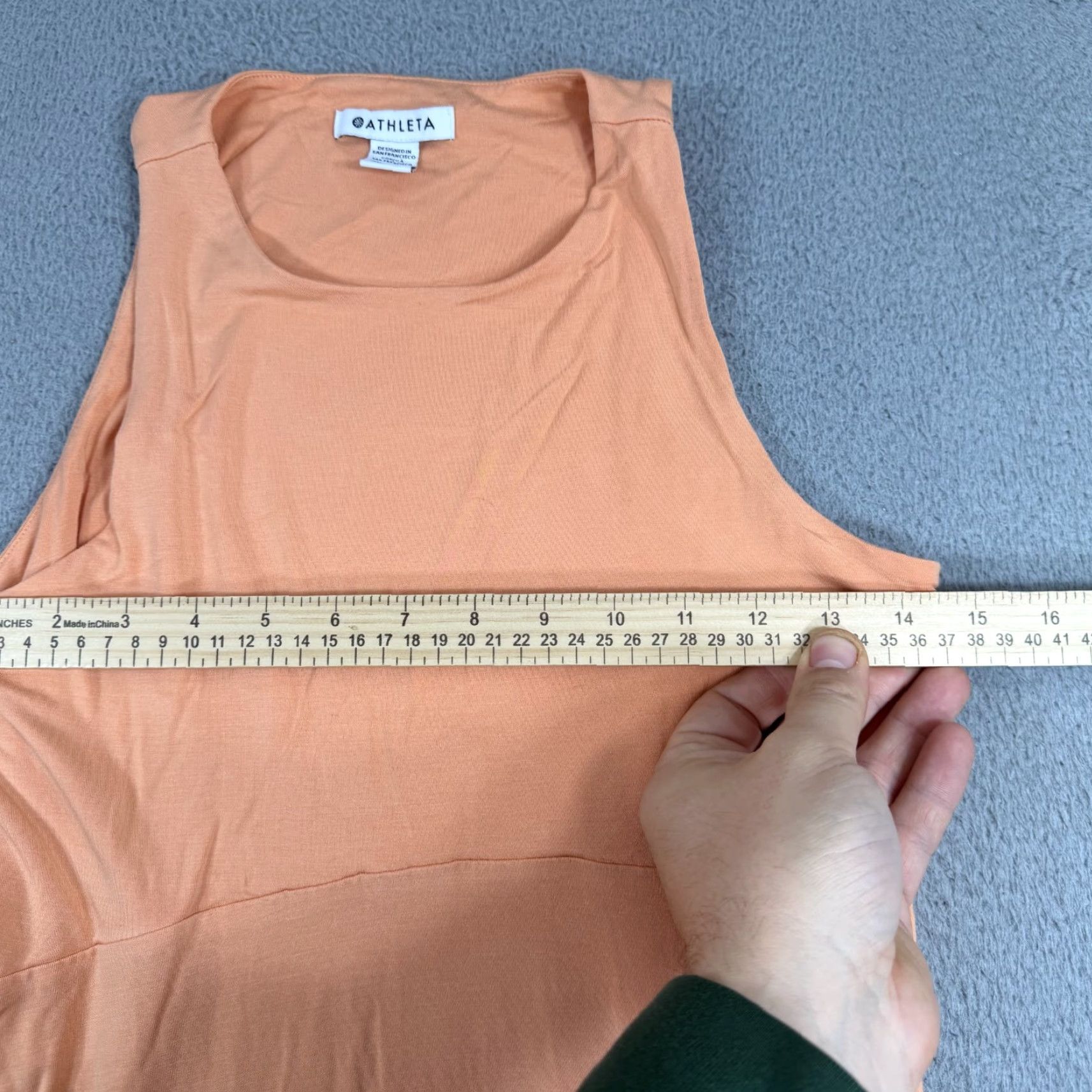 Athleta VINTAGE Athleta Tank Dress Orange Sleeveless Modal Knee Length PS Women - 531173-08 Size S / US 4 / IT 40 - 5 Thumbnail