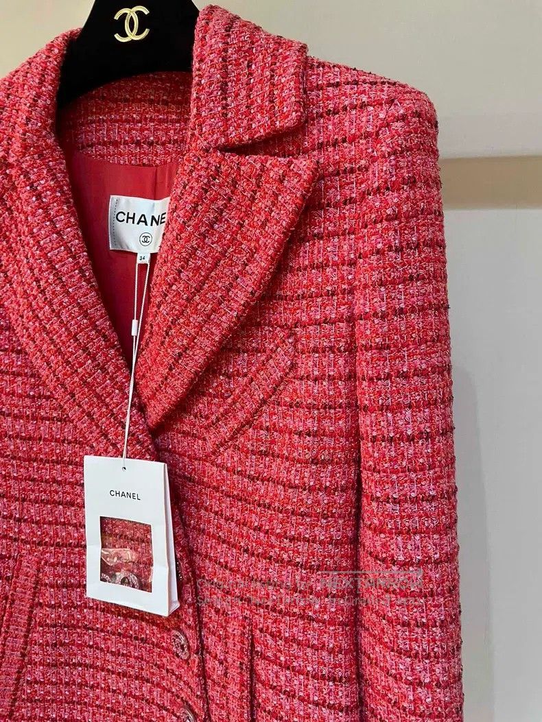 Chanel Chanel Preview series watermelon red flower intimate coat Size XXS / US 00 / IT 34 - 2 Thumbnail