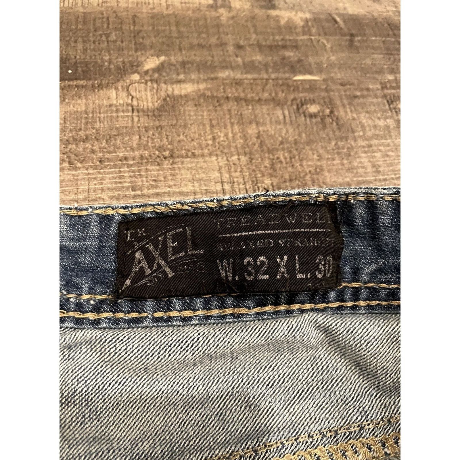 Denime TK Axel Jeans Men 32x30 Denim Straight Jeans 5-Pocket Biker Cowboy Rock Blue Medium Cotton Size US 32 / EU 48 - 6 Thumbnail