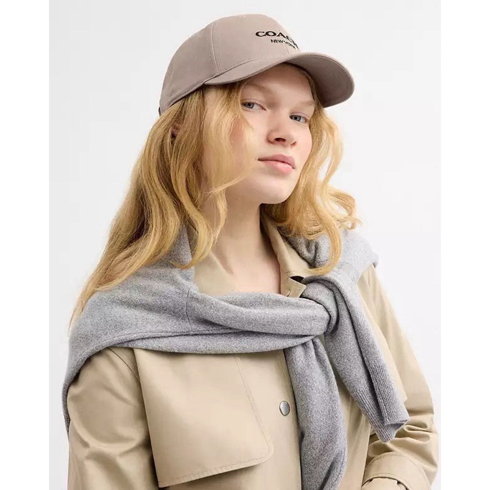 Coach NWT Coach Embroidered Baseball Hat Unisex CAA64 Grey Birch Size ONE SIZE - 8 Thumbnail