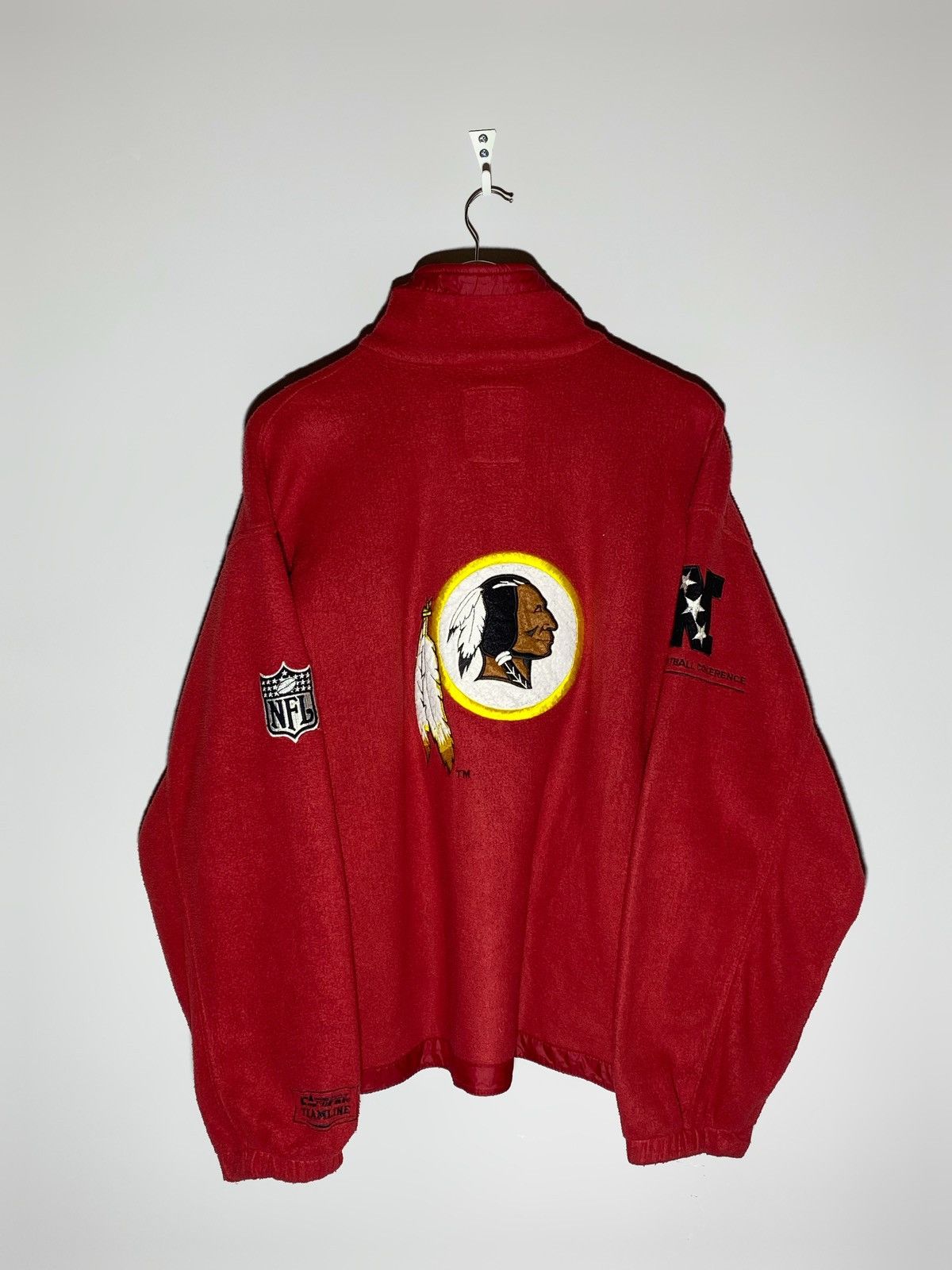 NFL × Vintage Vintage 90s NFL Redskins Washington Fleece Pullover Sweater Size US M / EU 48-50 / 2 - 2 Thumbnail