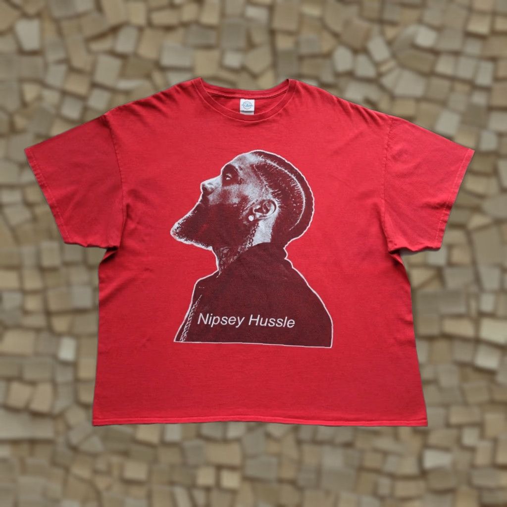 Delta VINTAGE NIPSEY HUSTLE RAP HIP HOP VTG TOUR CONCERT DELTA PRO WEIGHT T SHIRT XXL Red Crew Neck Short Sleeve Men T-Shirt 90s Hip Hop Retro Graphic Print Size US XXL / EU 58 / 5 - 1 Thumbnail