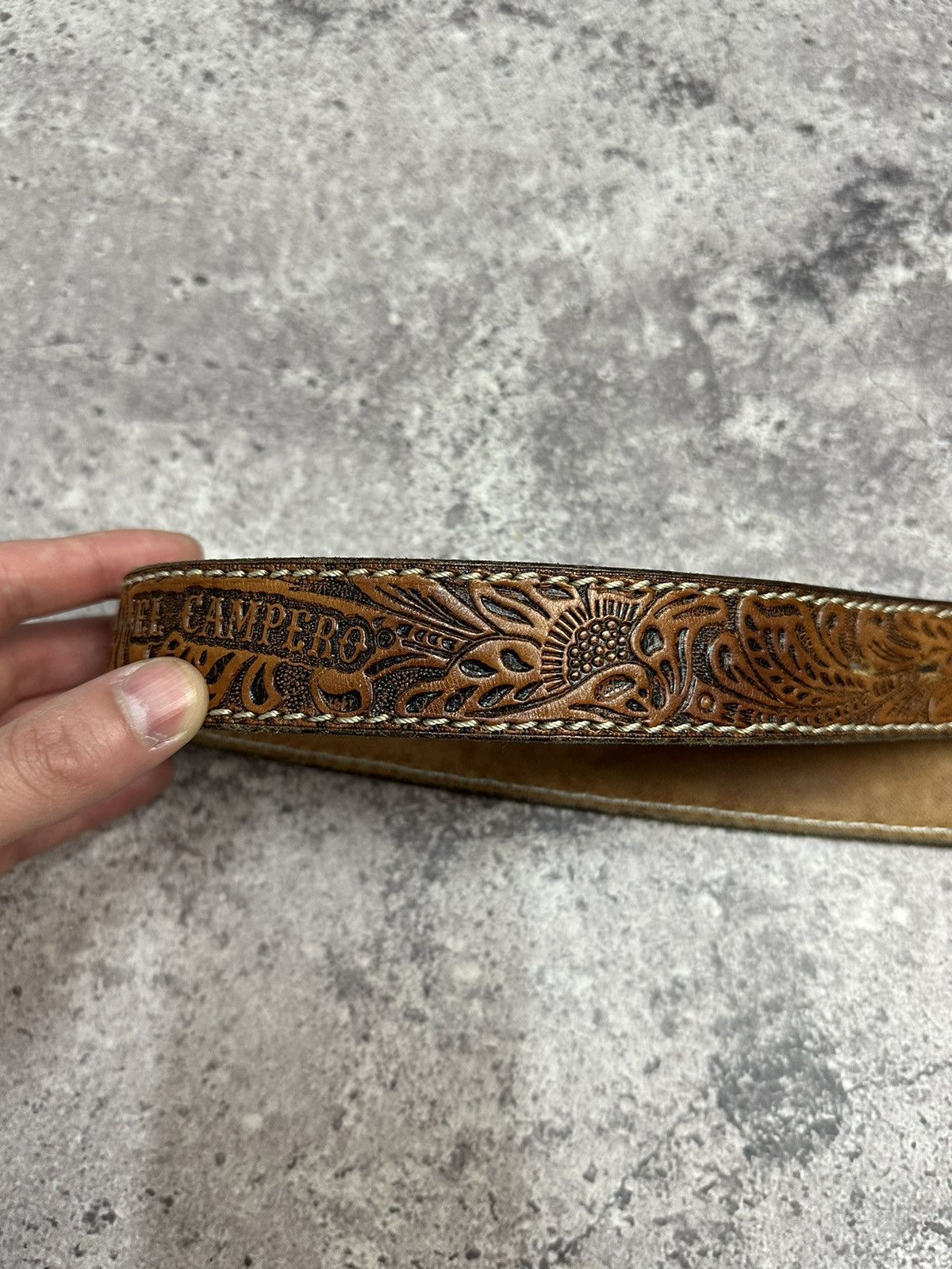 Hysteric Glamour × Leather × Vintage Vintage Leather Belt Y2K Rhinestones Punk Western Metal Size 34 - 13 Thumbnail