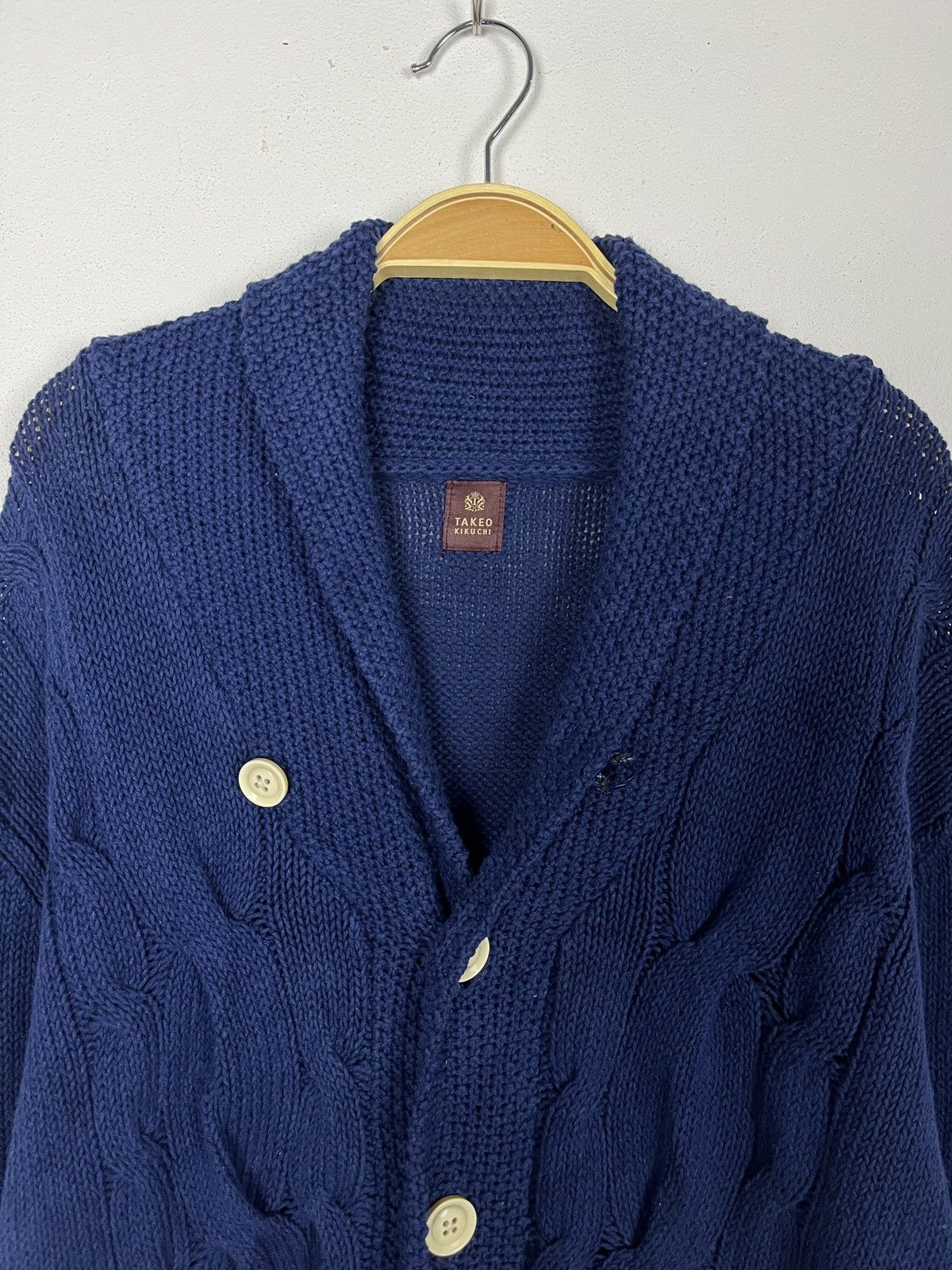 Designer × Homespun Knitwear × Takeo Kikuchi Takeo Kikuchi Knitted Cardigan Size US S / EU 44-46 / 1 - 3 Thumbnail