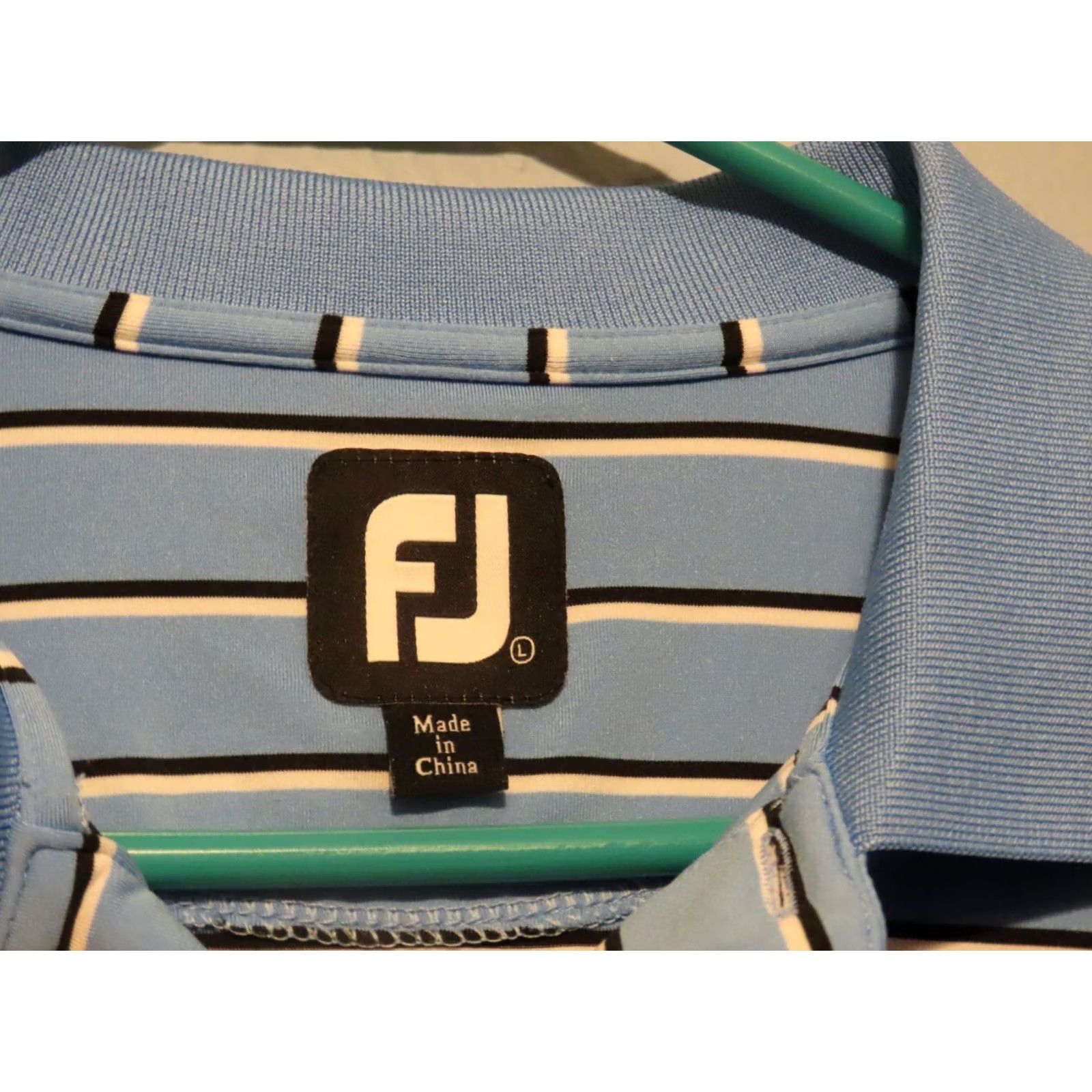 Footjoy FootJoy Polo Shirt Men's L Blue Striped Short Sleeve Golf Shirt Size US L / EU 52-54 / 3 - 2 Thumbnail