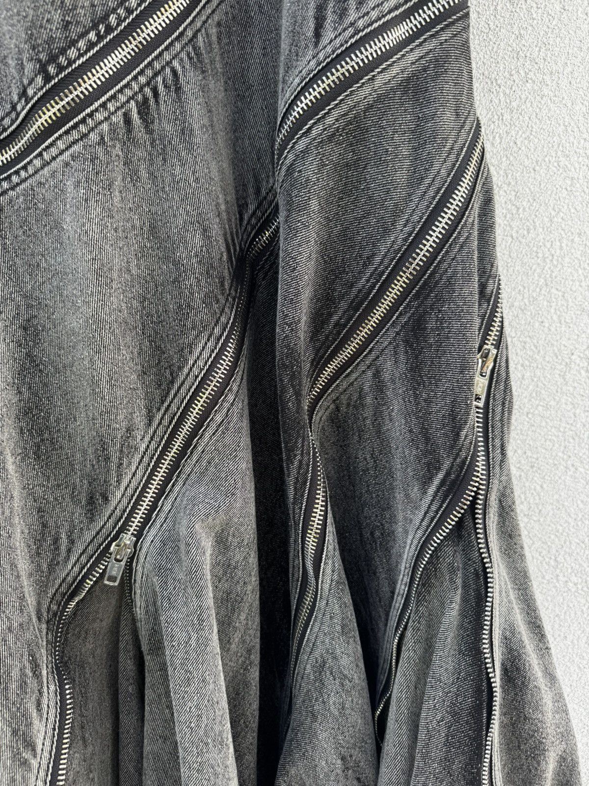 No Faith Studios NO/FAITH STUDIOS denim Gown S Black Zipped faded hooded 4.6k Size S / US 4 / IT 40 - 13 Thumbnail