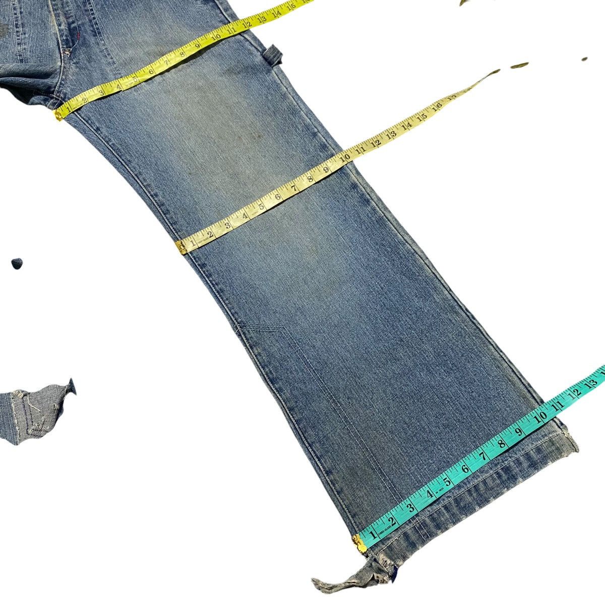 Droors DROORS Denim Wide Leg Jeans Zero Ska8 Patches Distressed Size US 29 - 20 Thumbnail