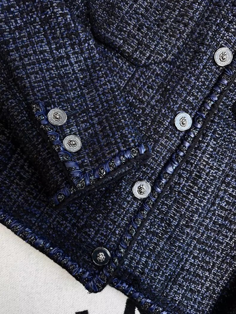 Chanel Chanel 22P dark blue braided V-neck jacket Size M / US 6-8 / IT 42-44 - 5 Thumbnail