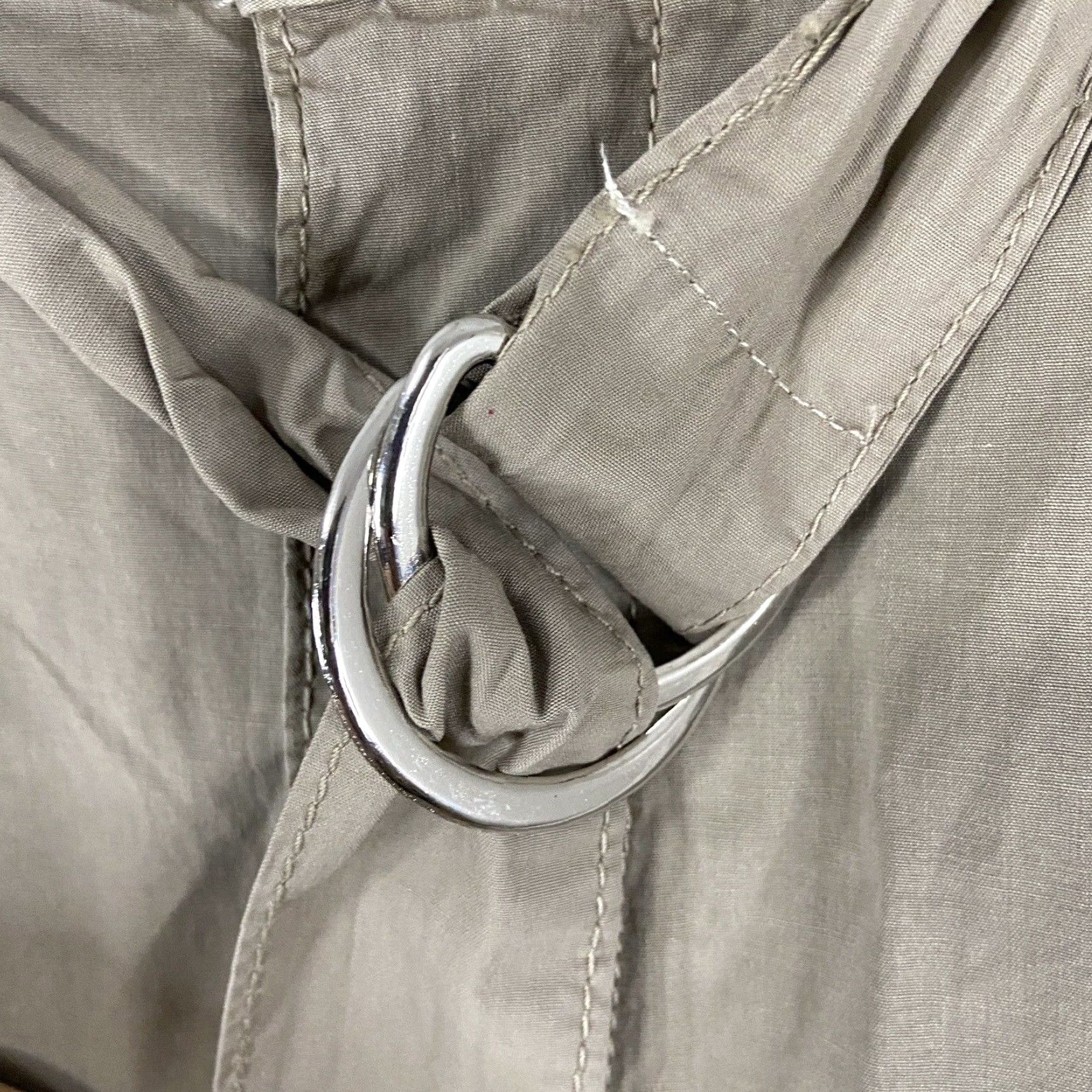 Zara VINTAGE Zara Beige Women's Chino Pants Large with Belt Pockets Size 36" / US 14 / IT 50 - 4 Thumbnail