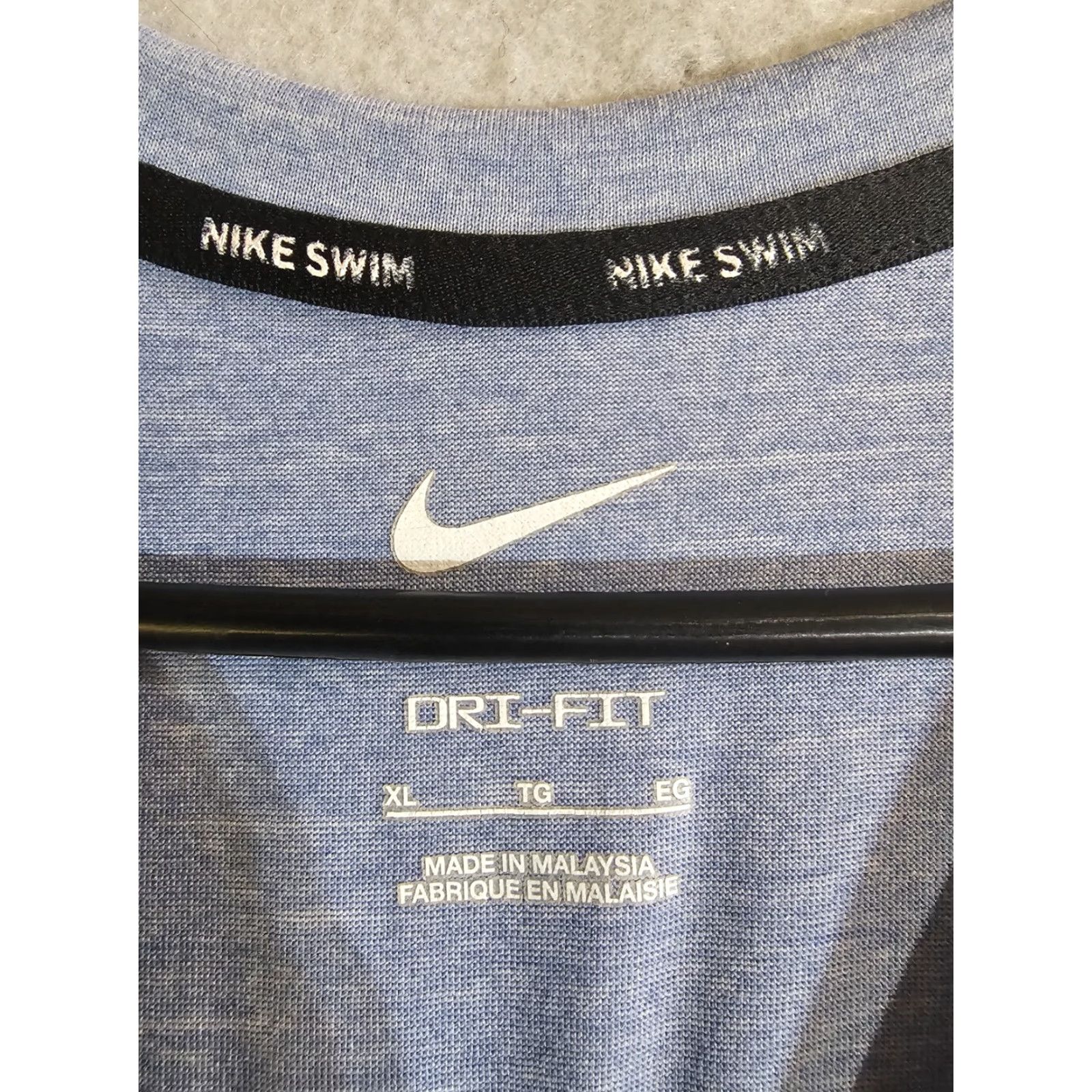 Nike NIKE Classic Dri-Fit Swim Shirt Short Sleeve UPF 40+ Blue Men's XL Size Shirt Beach UV-Protection Sports Swin DriFit Size US XL / EU 56 / 4 - 7 Thumbnail