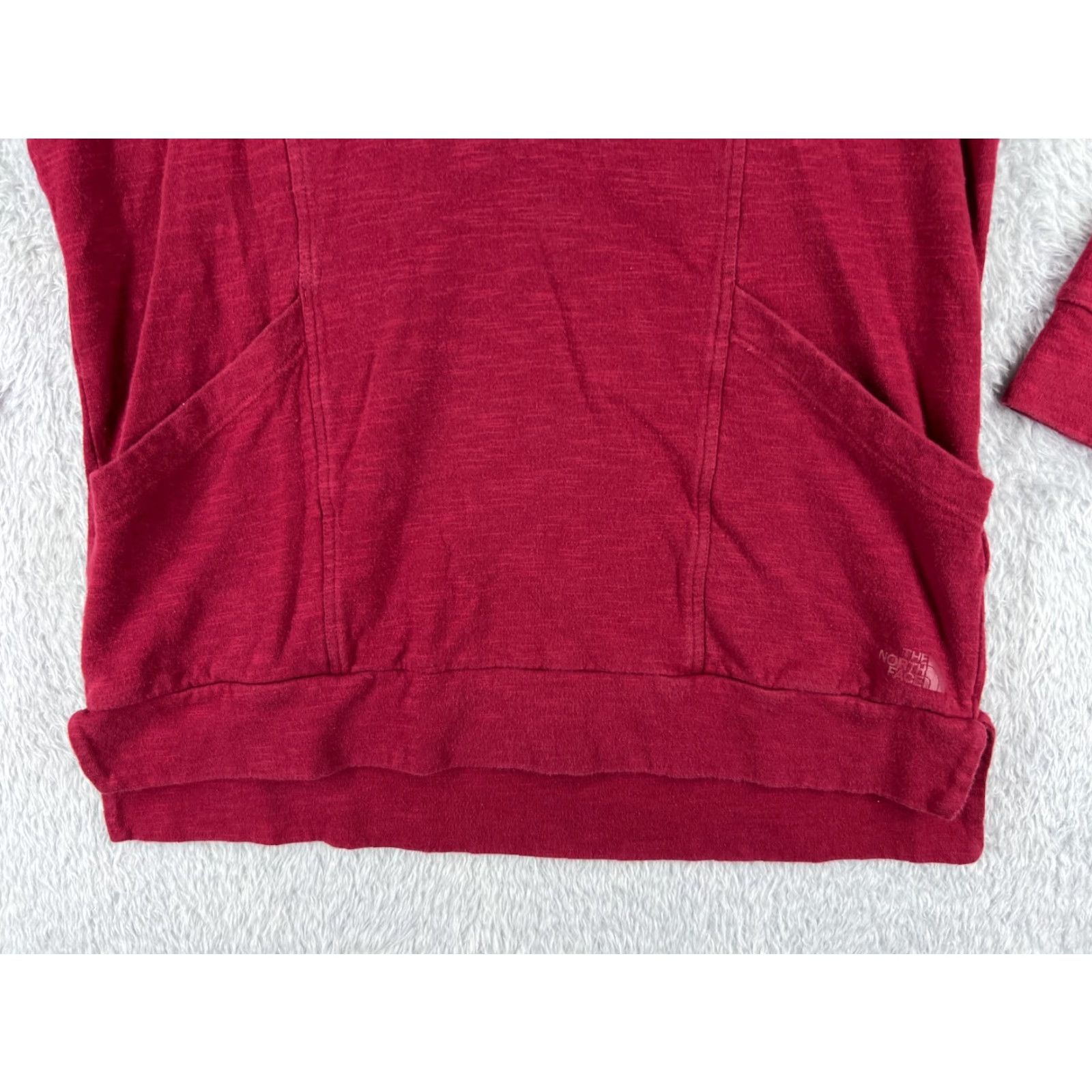 The North Face The North Face Hoodie Womens L Red Pullover Lightweight Crew Neck 1/2 Zip Logo Activewear - Regular Fit Size L / US 10 / IT 46 - 5 Thumbnail