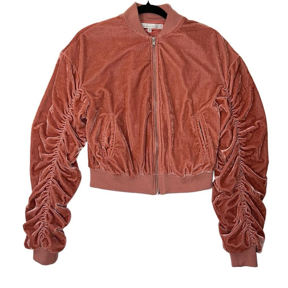 Designer Lovers + Friends l Velvet Bomber Jacket XS Size XS / US 0-2 / IT 36-38 - 2 Thumbnail