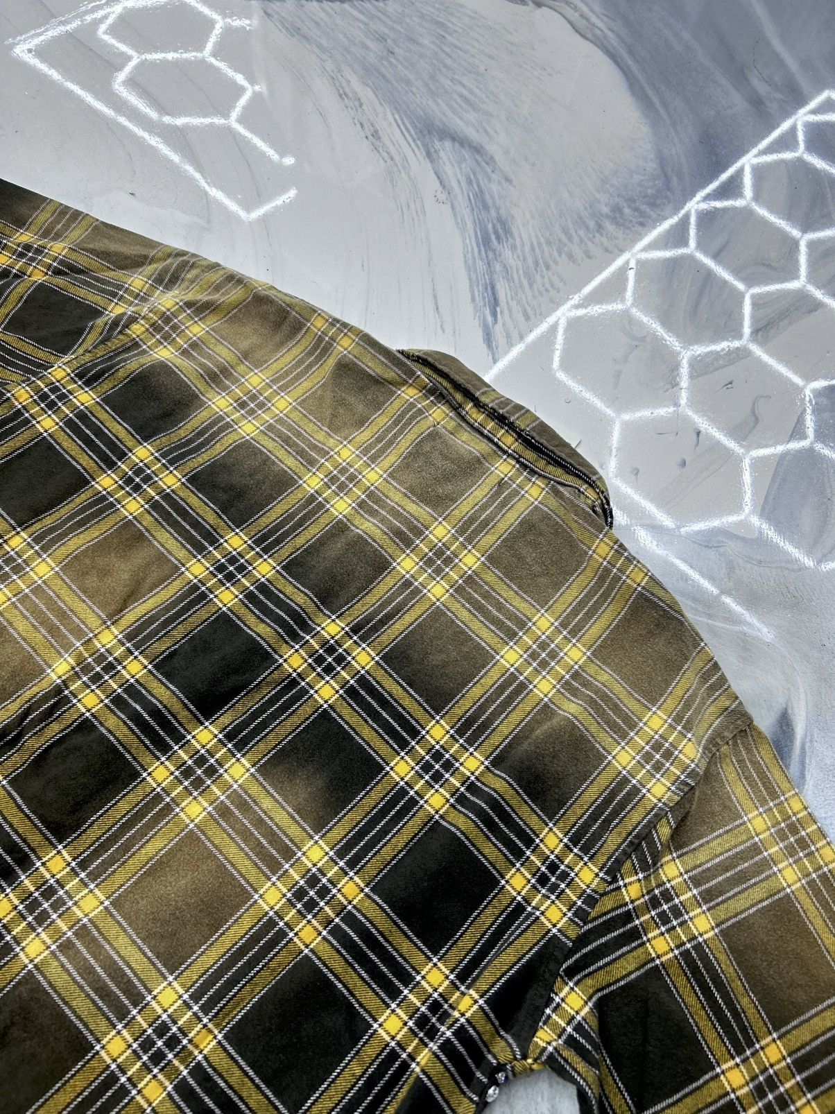 Vale Chocolate Crystal Flannel Black Yellow Size S