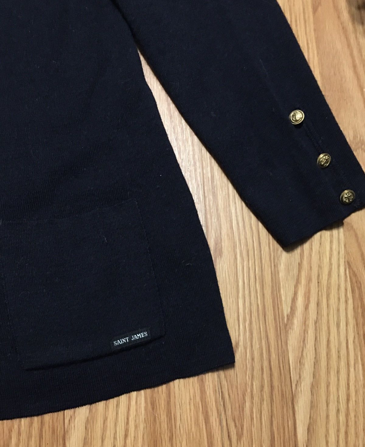Saint James Saint James France Dark Navy Blue Wool Sweater Size L / US 10 / IT 46 - 11 Thumbnail